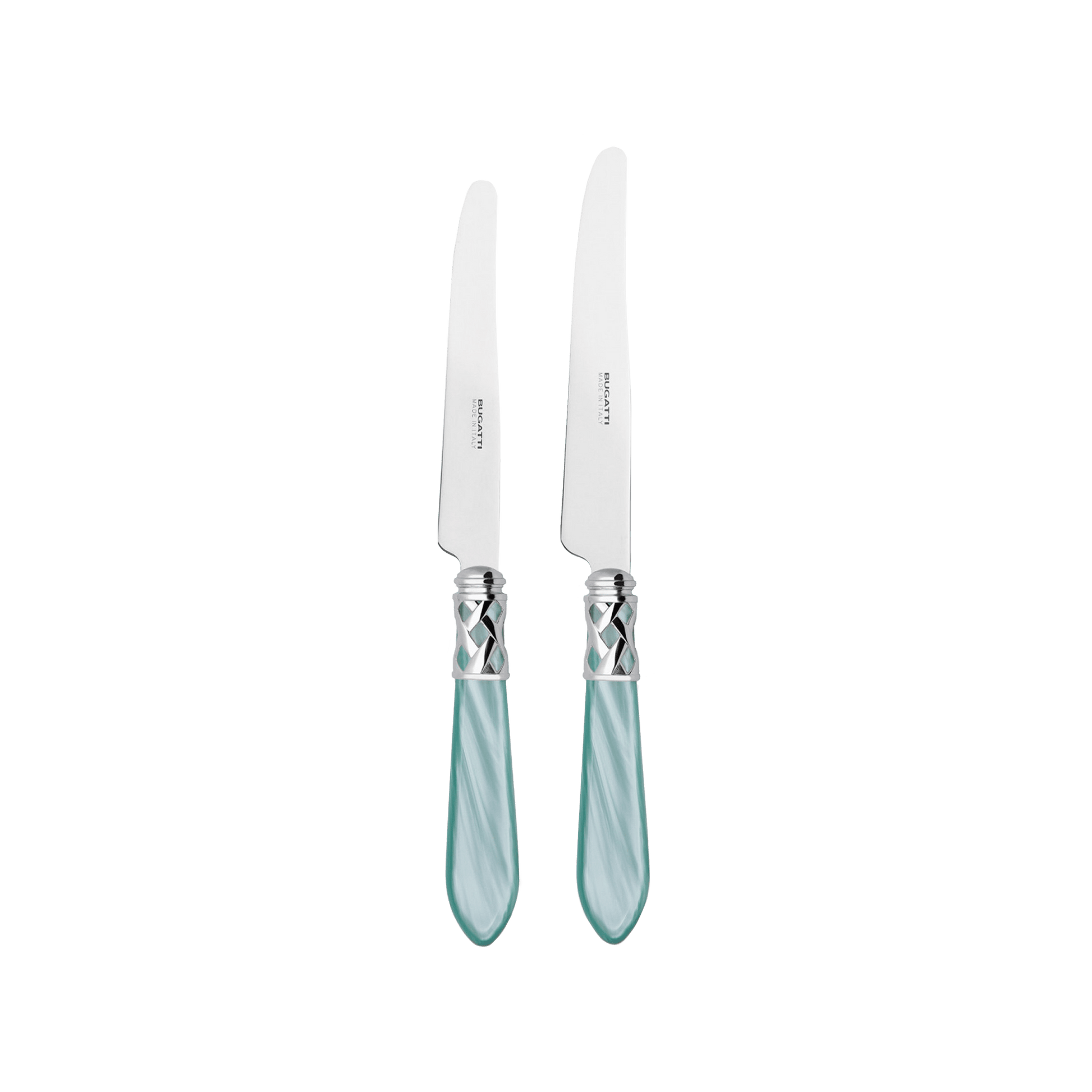 Facas do Set Faqueiro Aladdin Bugatti Aqua Green.