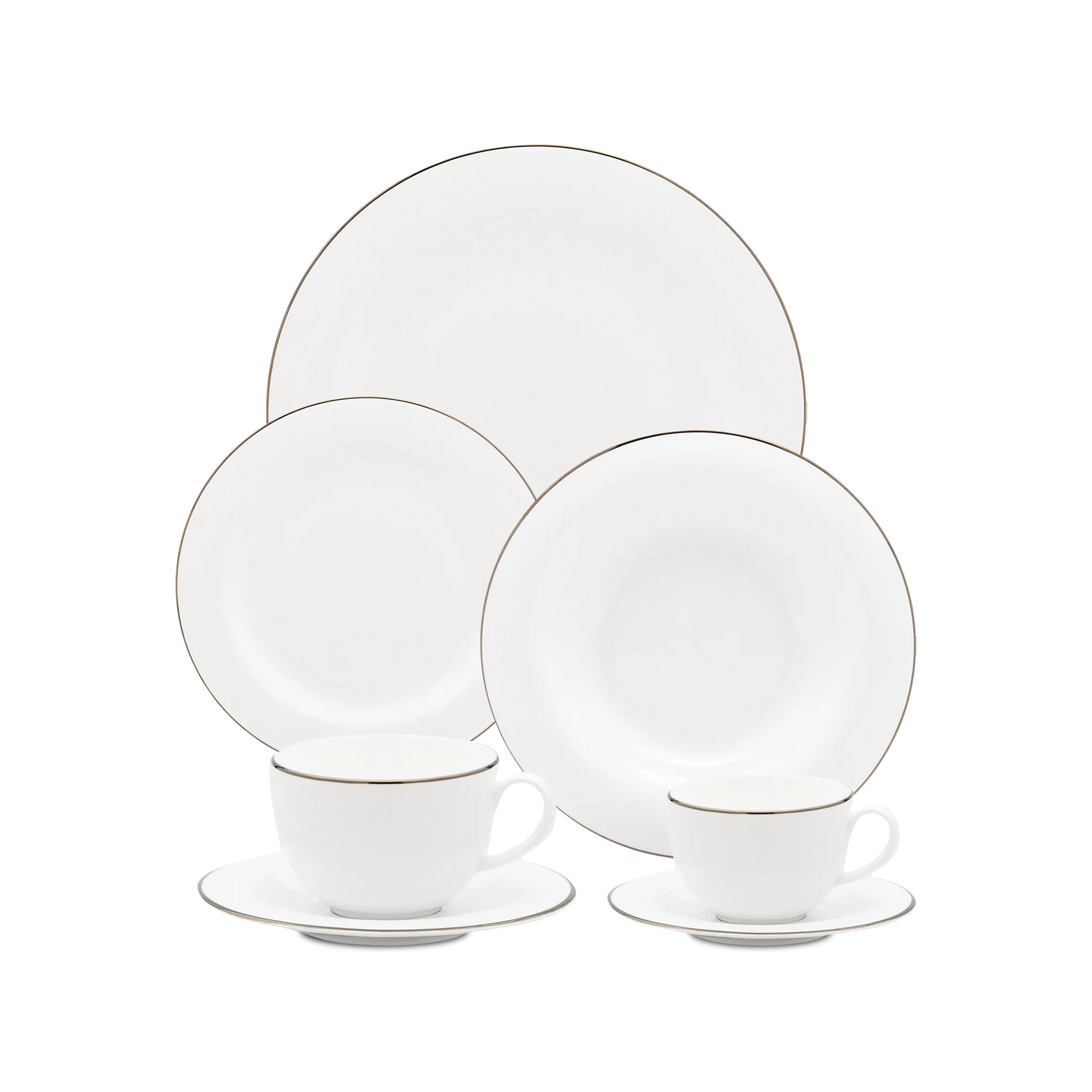 Aparelho de Jantar Bistrô Silver 42 Peças.