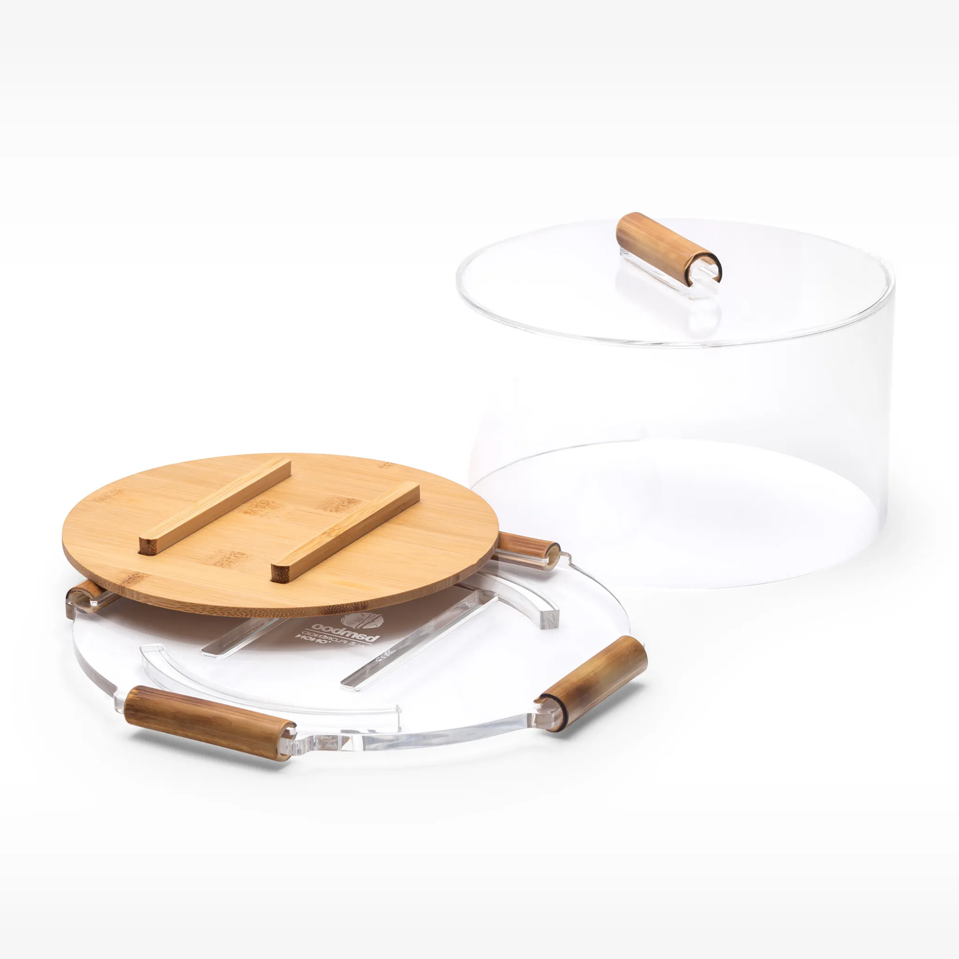 Detalhe da Boleira Redonda M Bambu aberta.