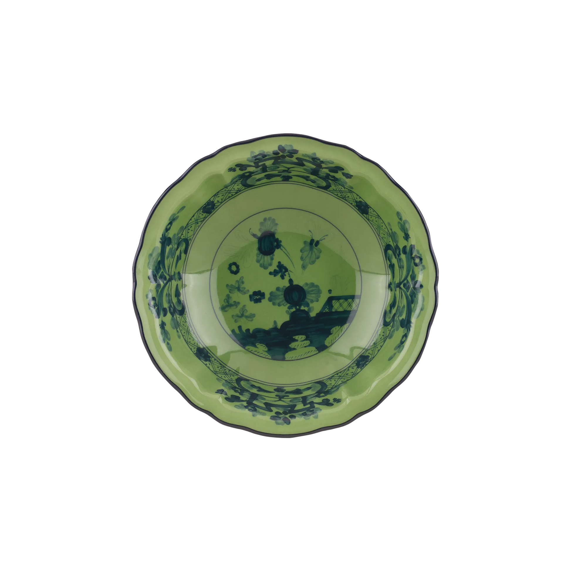 Vista frontal do Bowl Oriente Italiano Malachite.