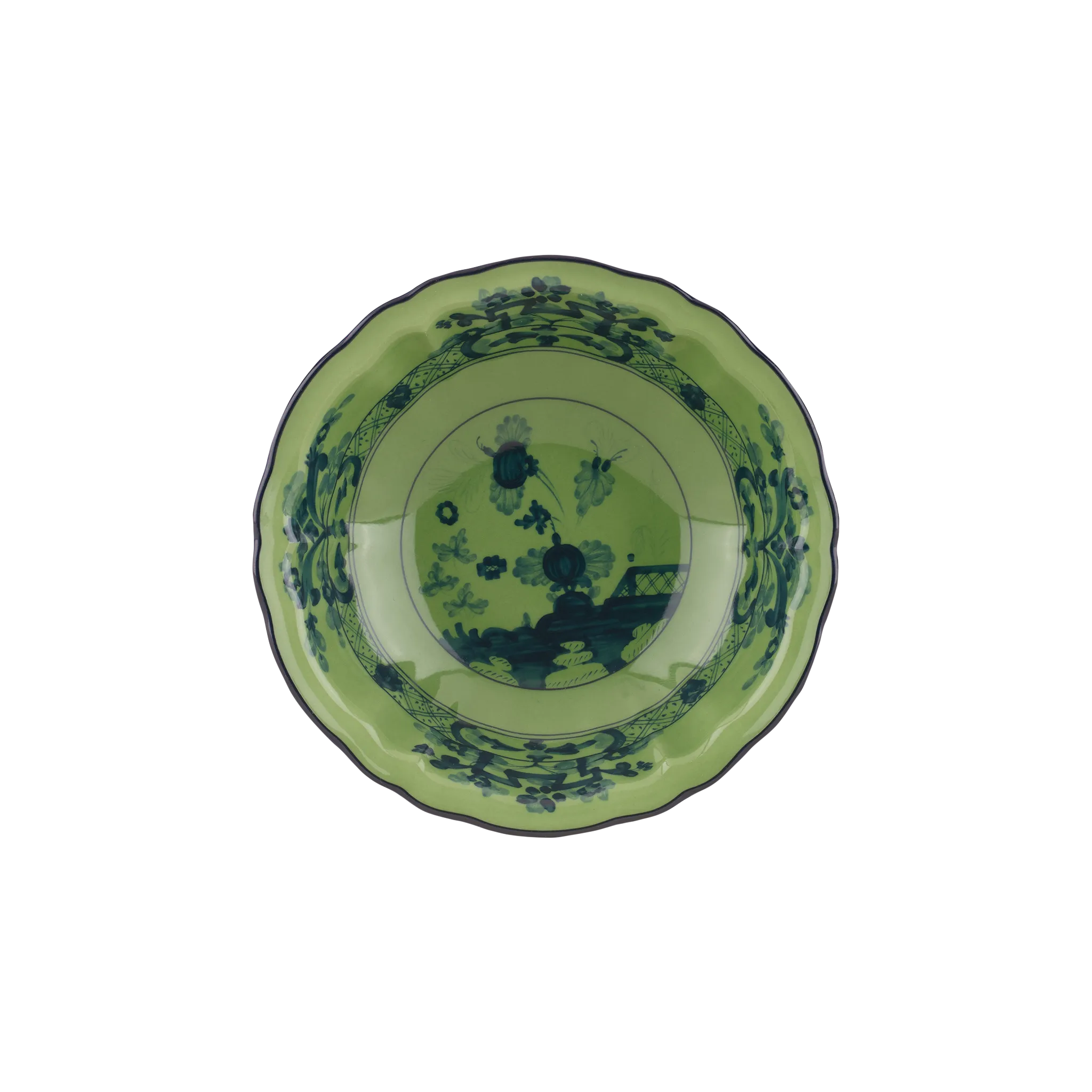 Vista frontal do Bowl Oriente Italiano Malachite.