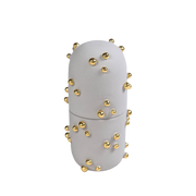 Caixa Cápsula Branco Gold Bal fechada.