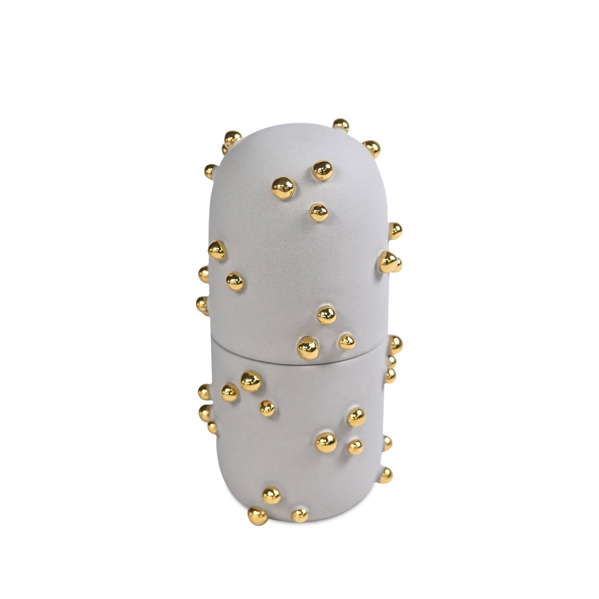 Caixa Cápsula Branco Gold Bal fechada.