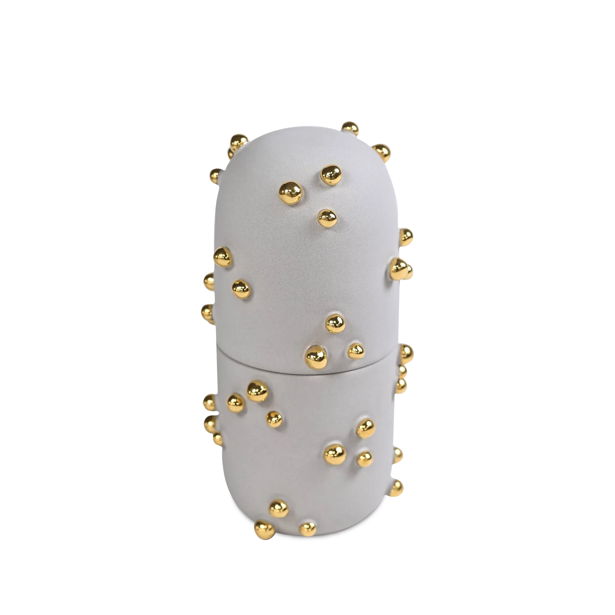 Caixa Cápsula Branco Gold Bal fechada.