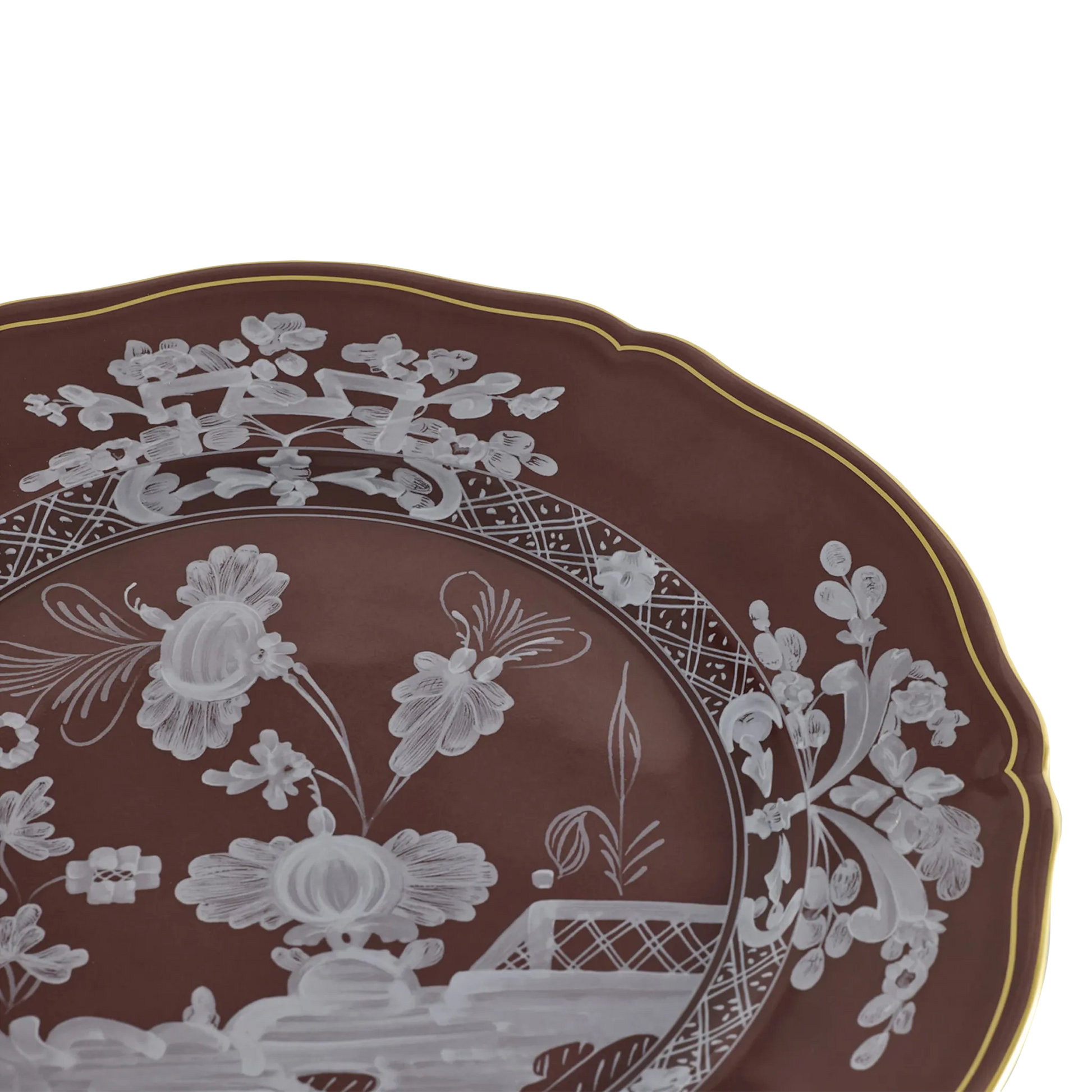 Detalhe do Sousplat Oriente Italiano Castagna.