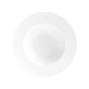 Vista frontal do Prato Fundo Ecume Branco.