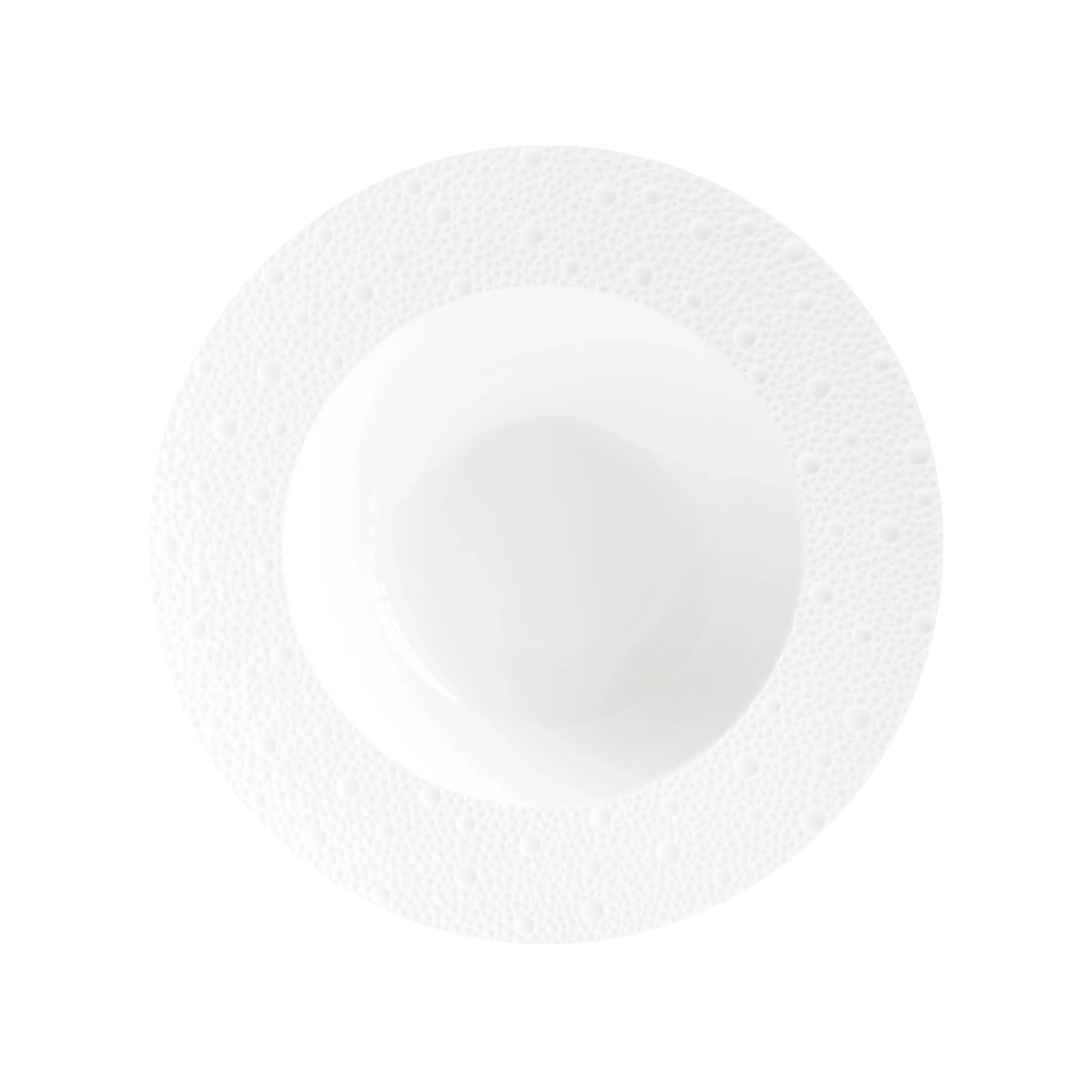 Vista frontal do Prato Fundo Ecume Branco.