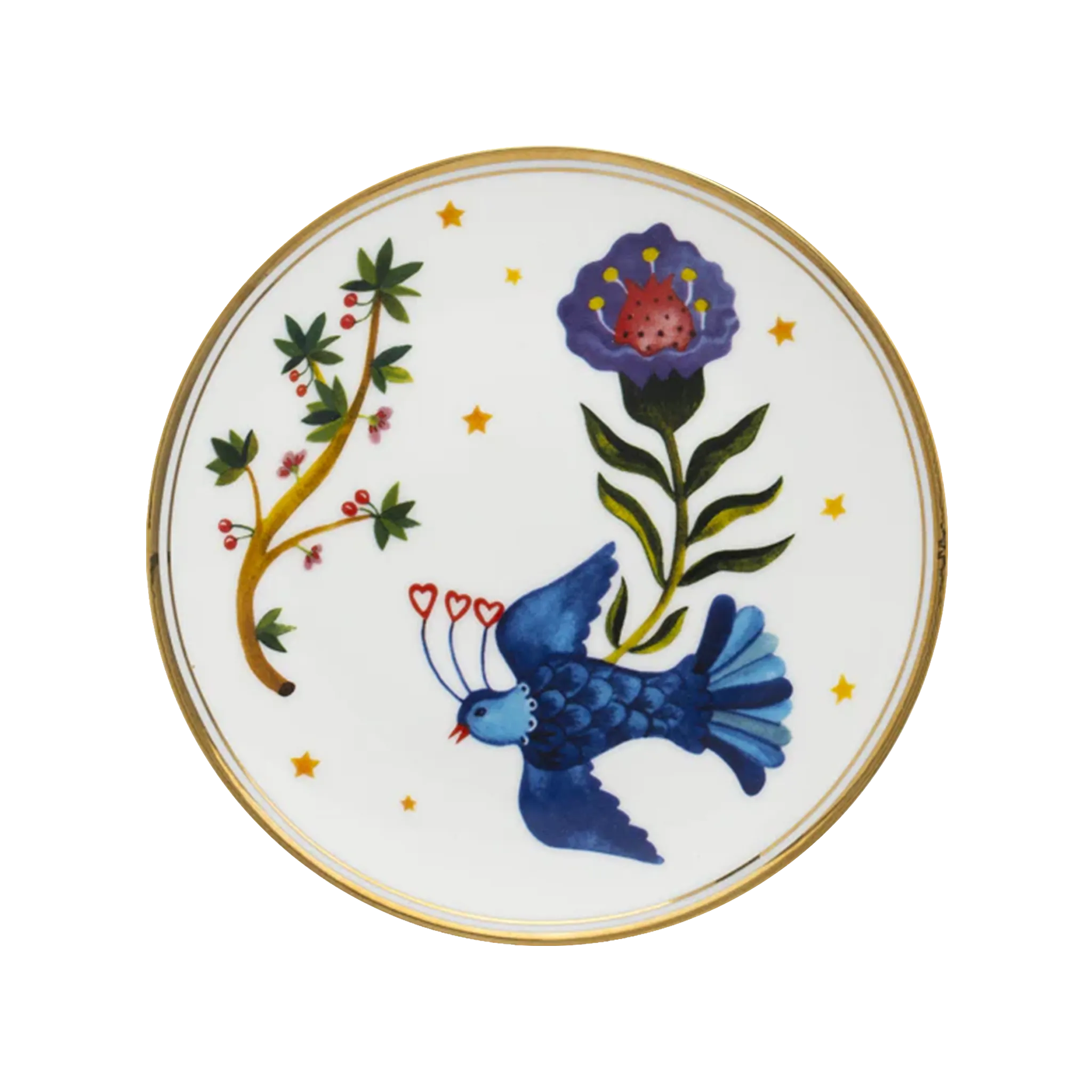 Prato Pão Floral Vintage.