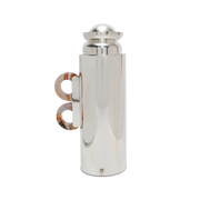 Garrafa Térmica Prata Com Ágata.