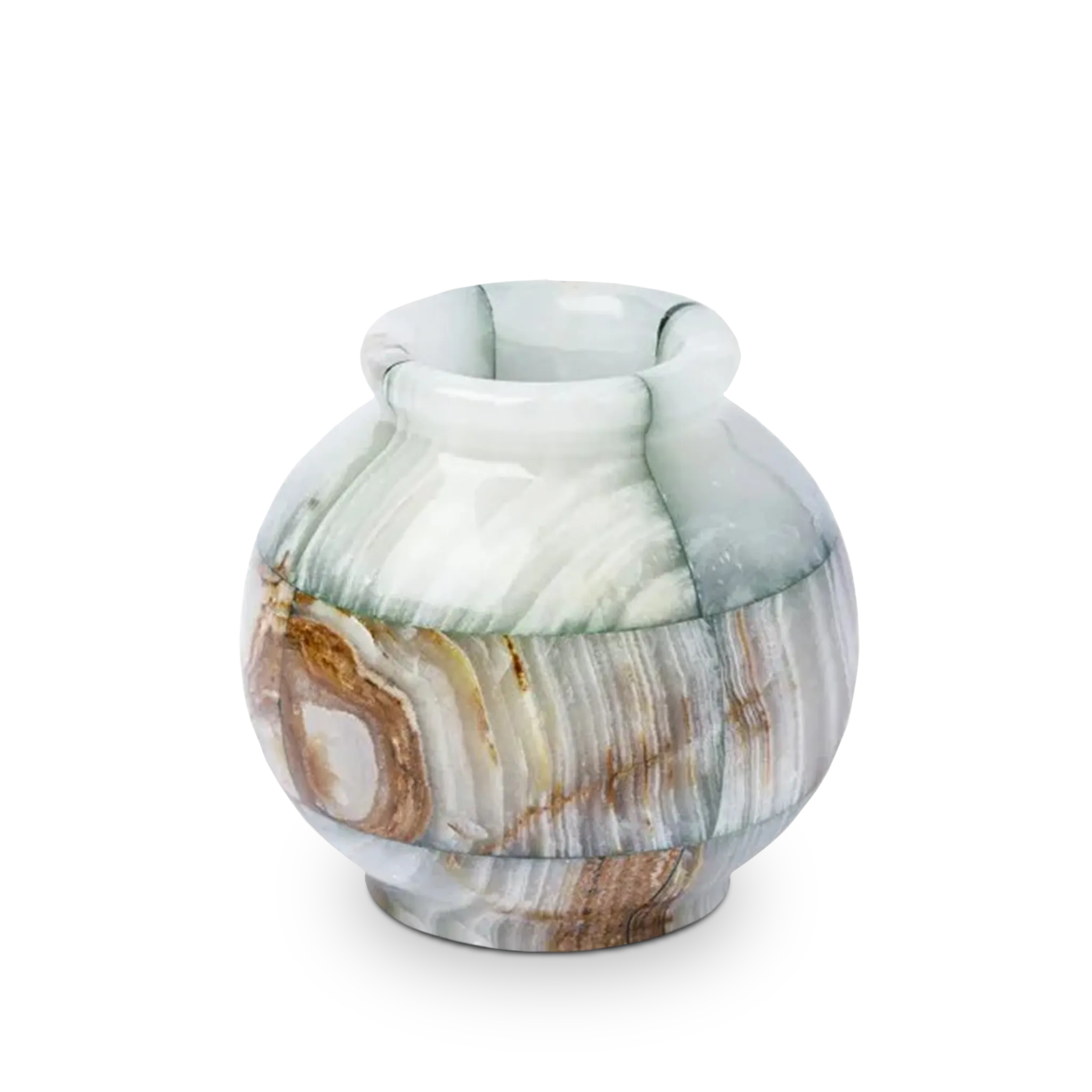 Vaso Bola Geométrico Verde.