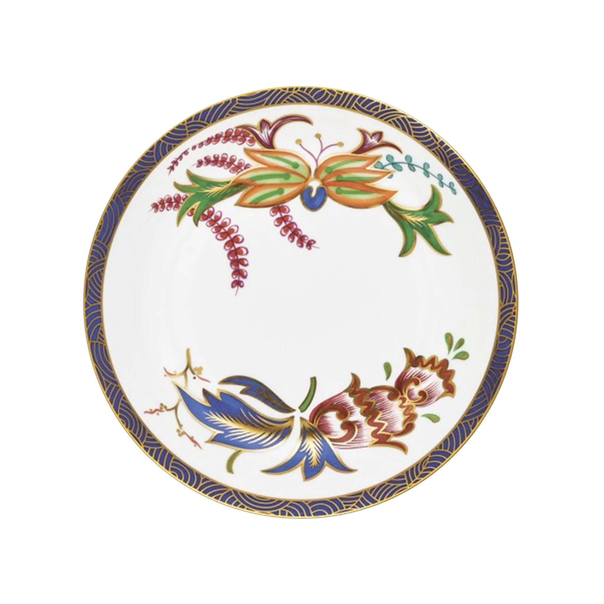 Vista frontal do Prato Fundo Imari.