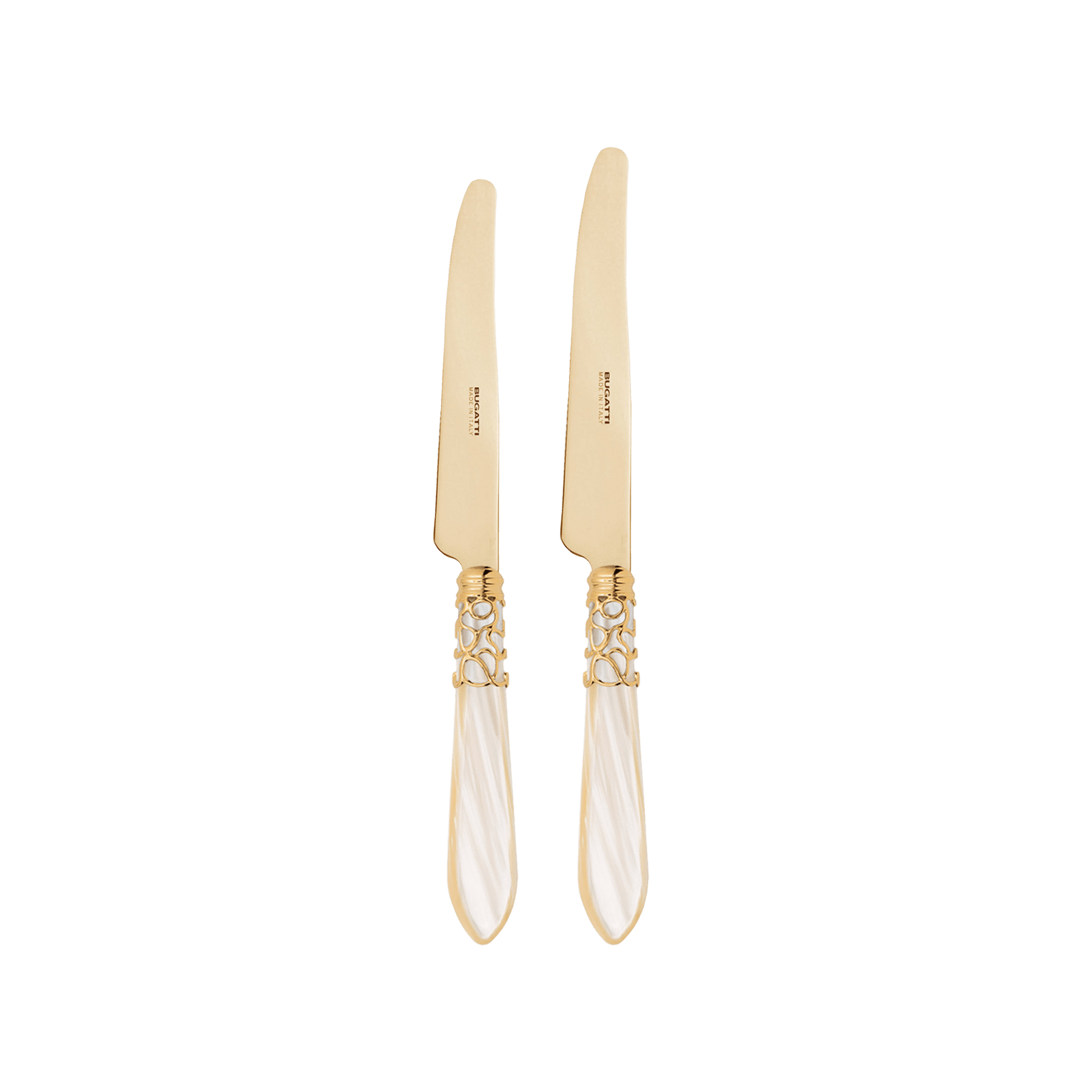 Facas do Set Faqueiro Melodia Ivory Ouro.