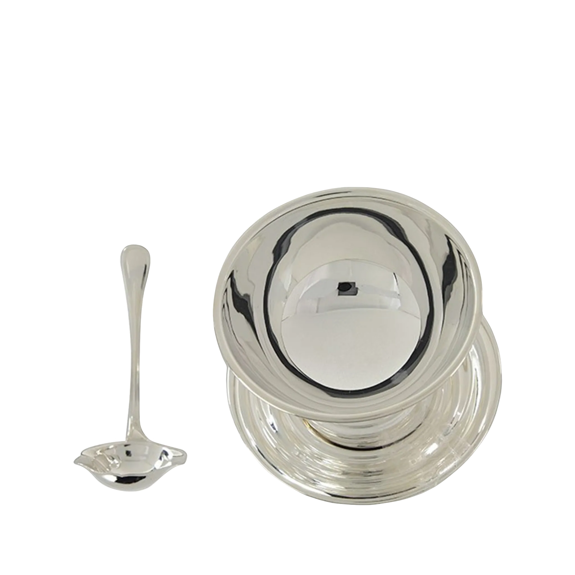 Molheira Prata com colher ao lado.