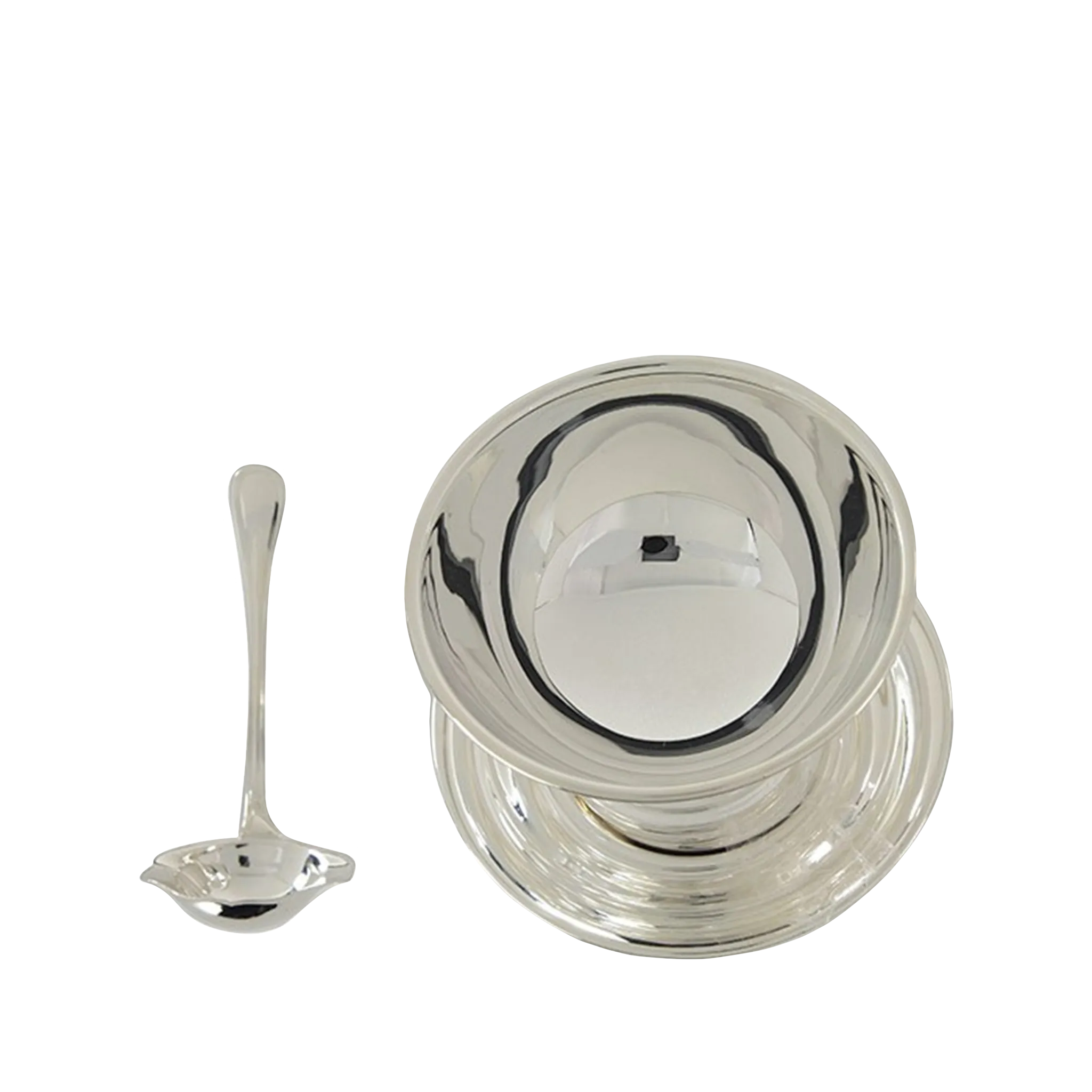 Molheira Prata com colher ao lado.