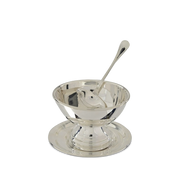 Molheira Prata com colher dentro.