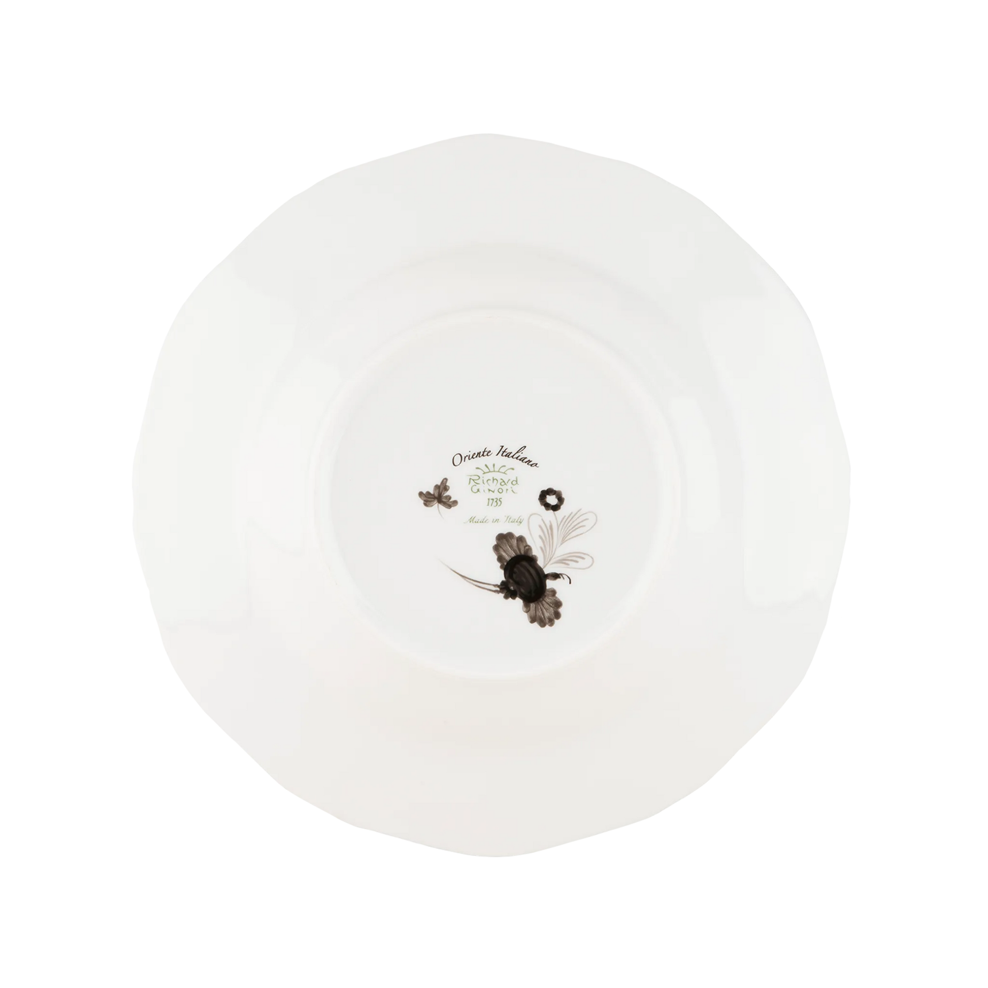 Parte de trás do Prato Massa Oriente Italiano Albus.