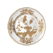 Vista frontal do Prato Sobremesa Oriente Italiano Aurum.
