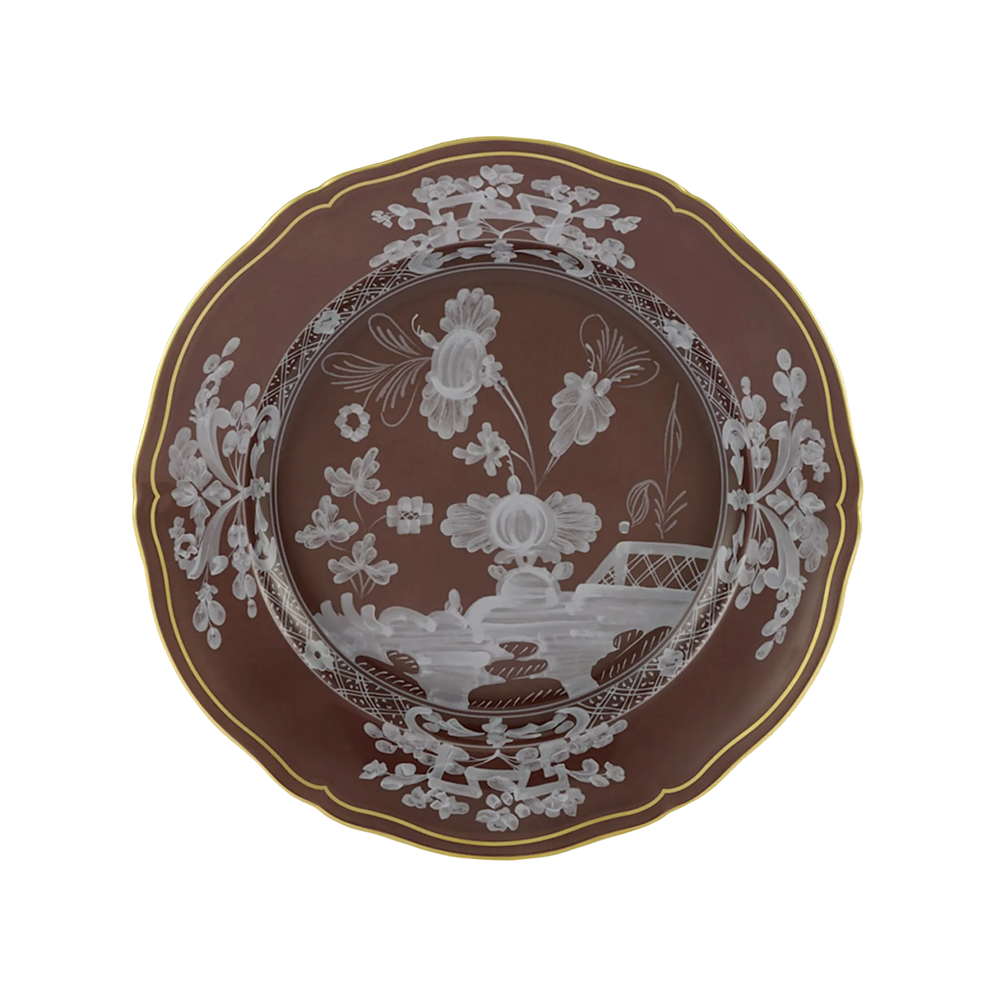 Vista frontal do Prato Sobremesa Oriente Italiano Castagna.