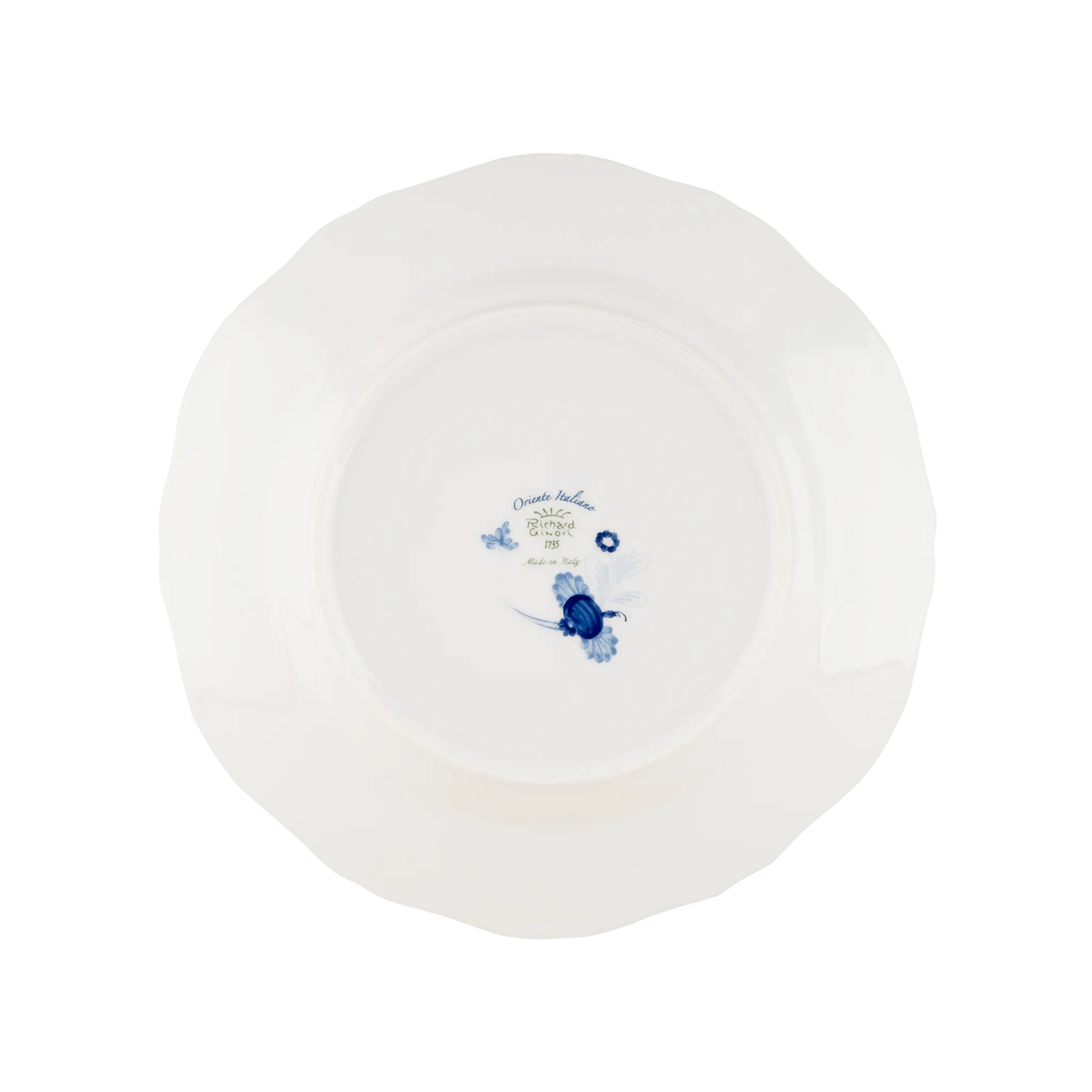 Verso do Prato Raso Oriente Italiano Citrino.