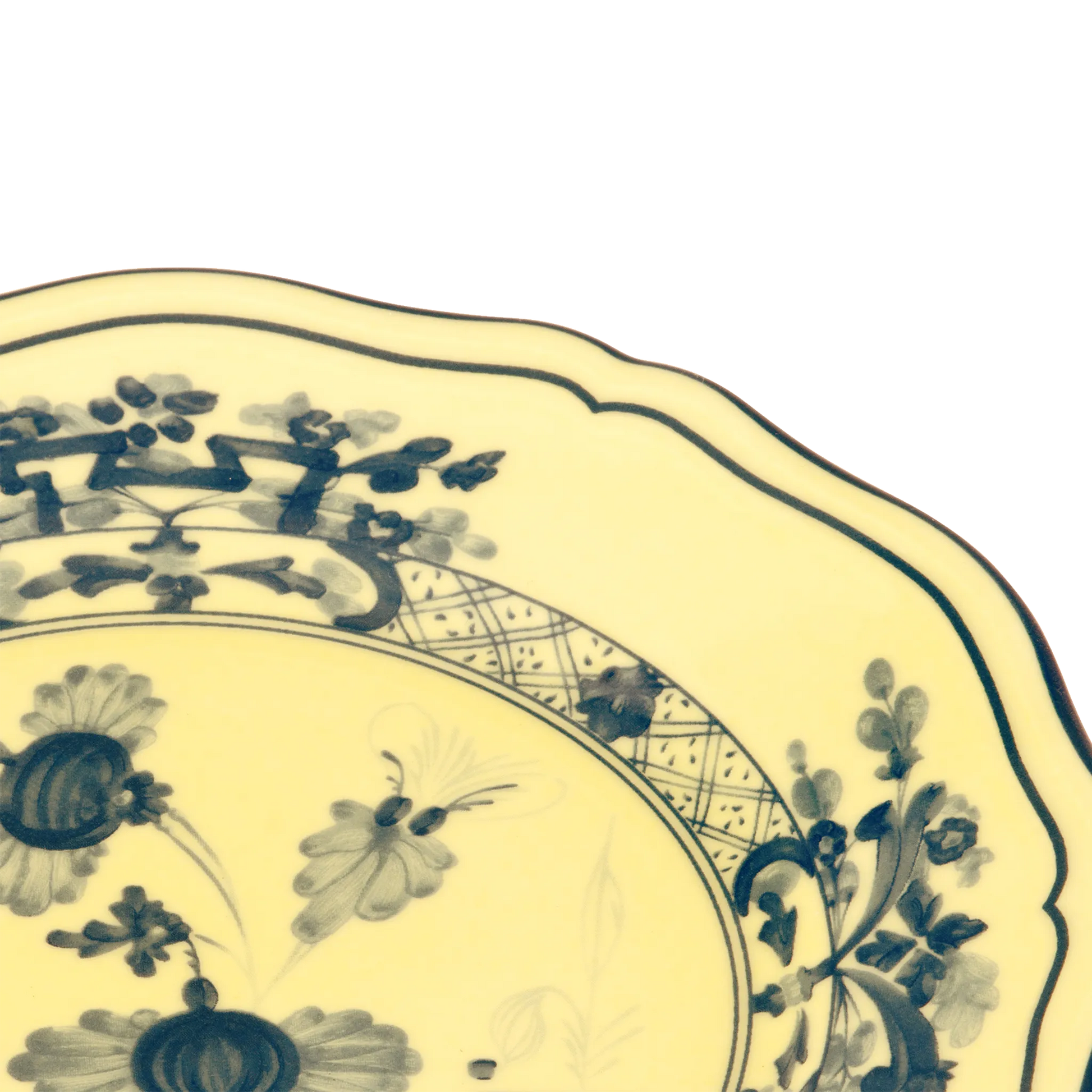 Detalhe do Sousplat Oriente Italiano Citrino.