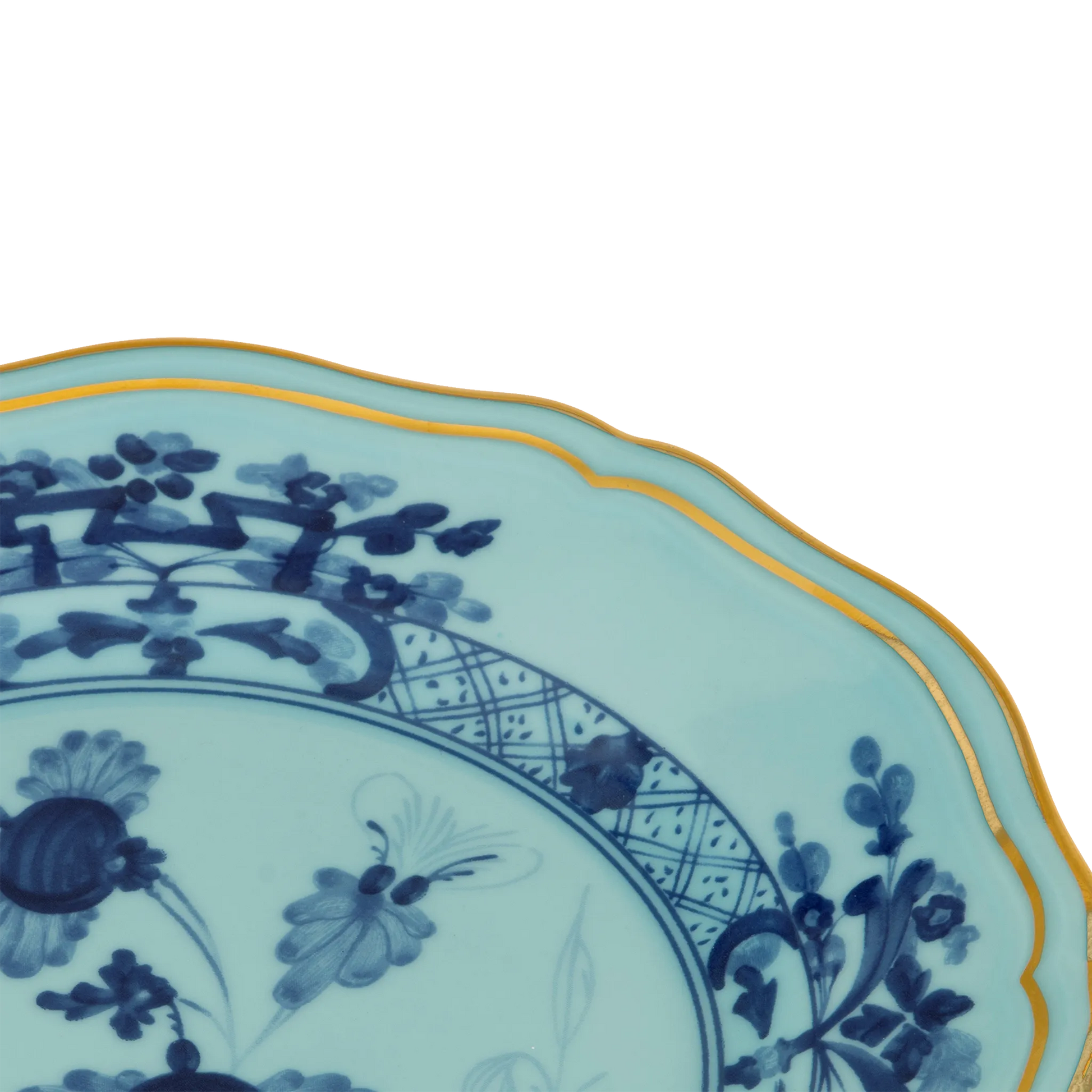 Detalhe do Sousplat Oriente Italiano Íris.