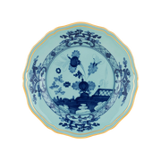 Vista frontal do Sousplat Oriente Italiano Íris.