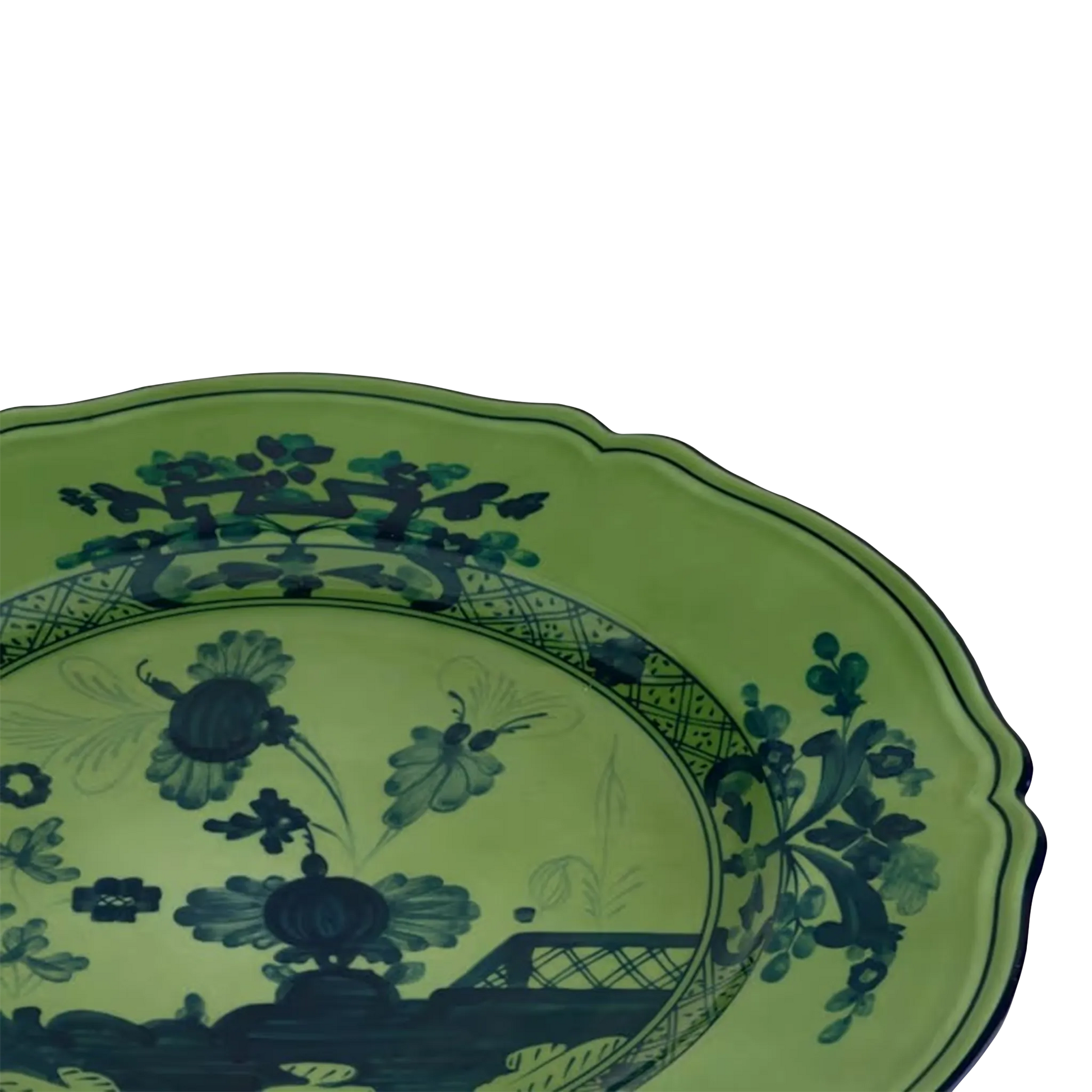 Detalhe do Sousplat Oriente Italiano Malachite.