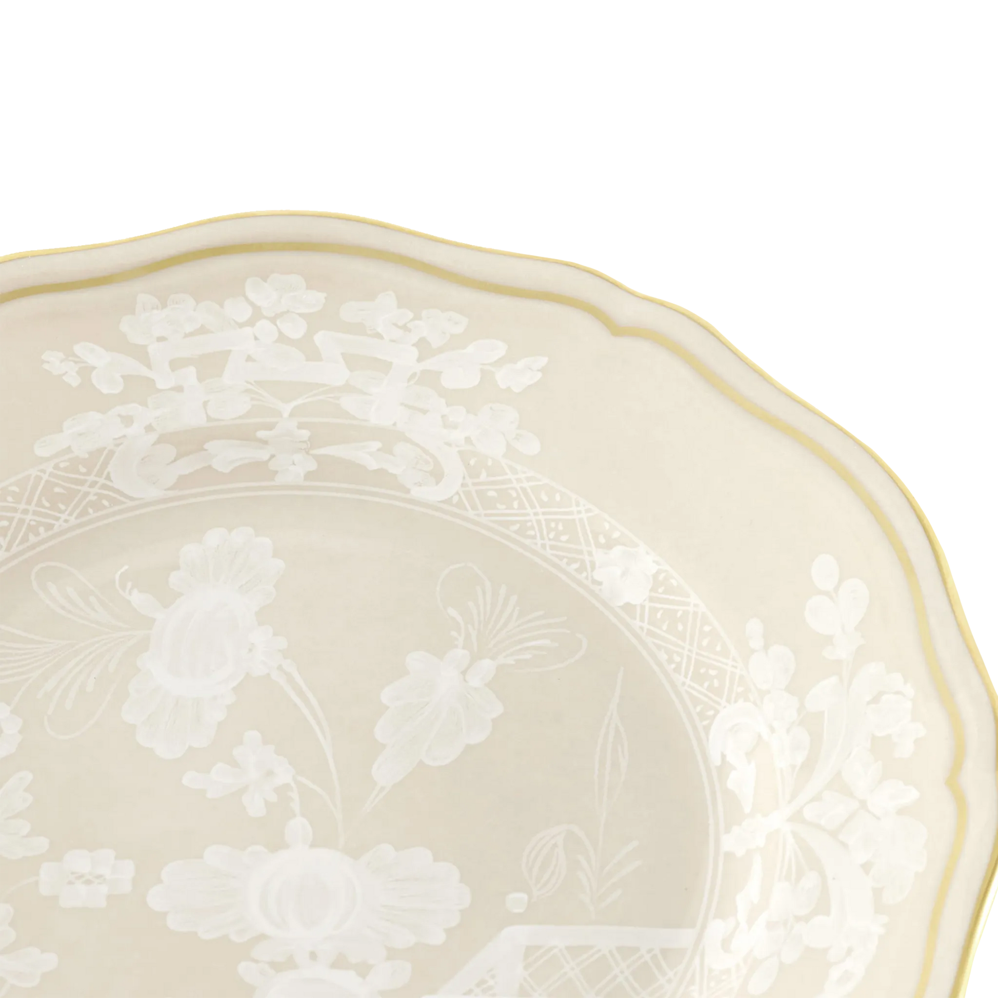 Detalhe do Sousplat Oriente Italiano Meringa.