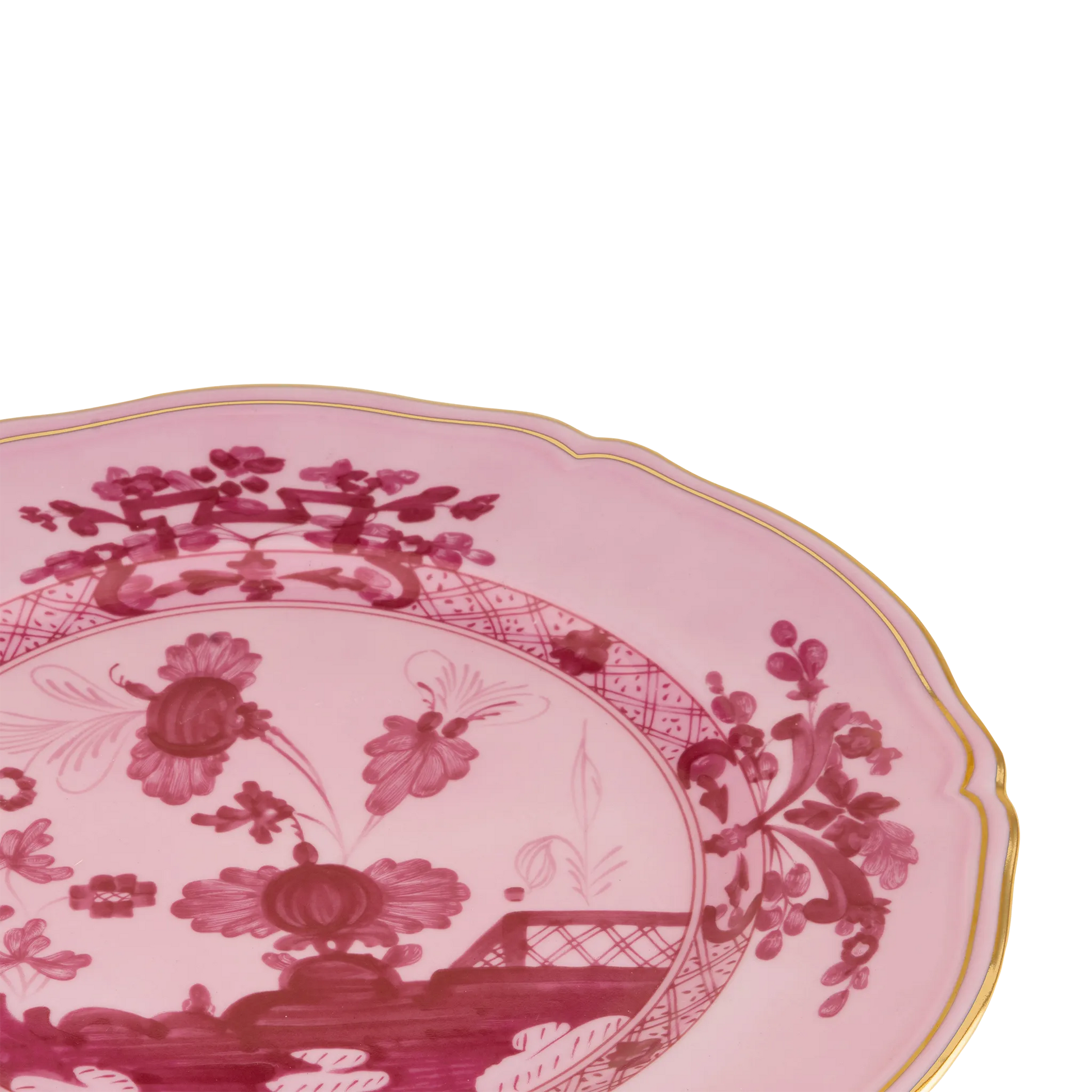 Detalhe do Sousplat Oriente Italiano Porpora.