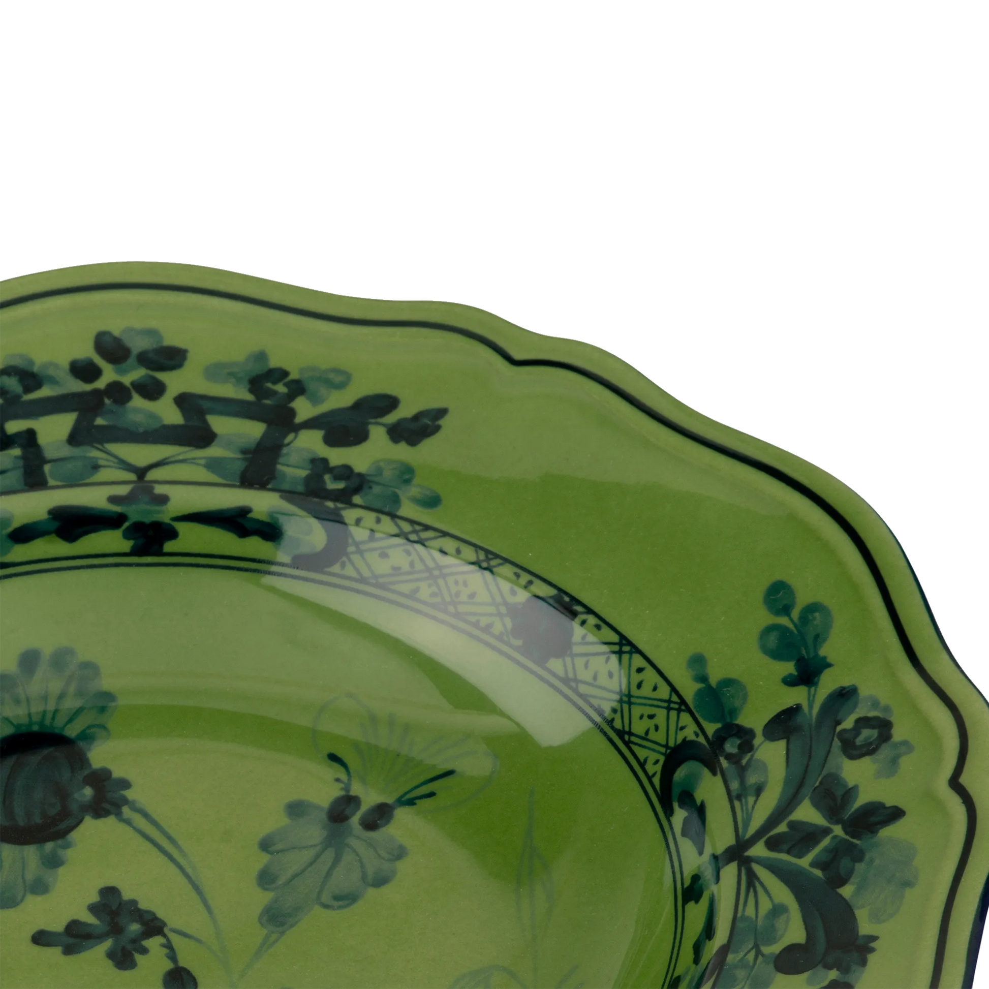 Detalhe do Prato Massa Oriente Italiano Malachite.