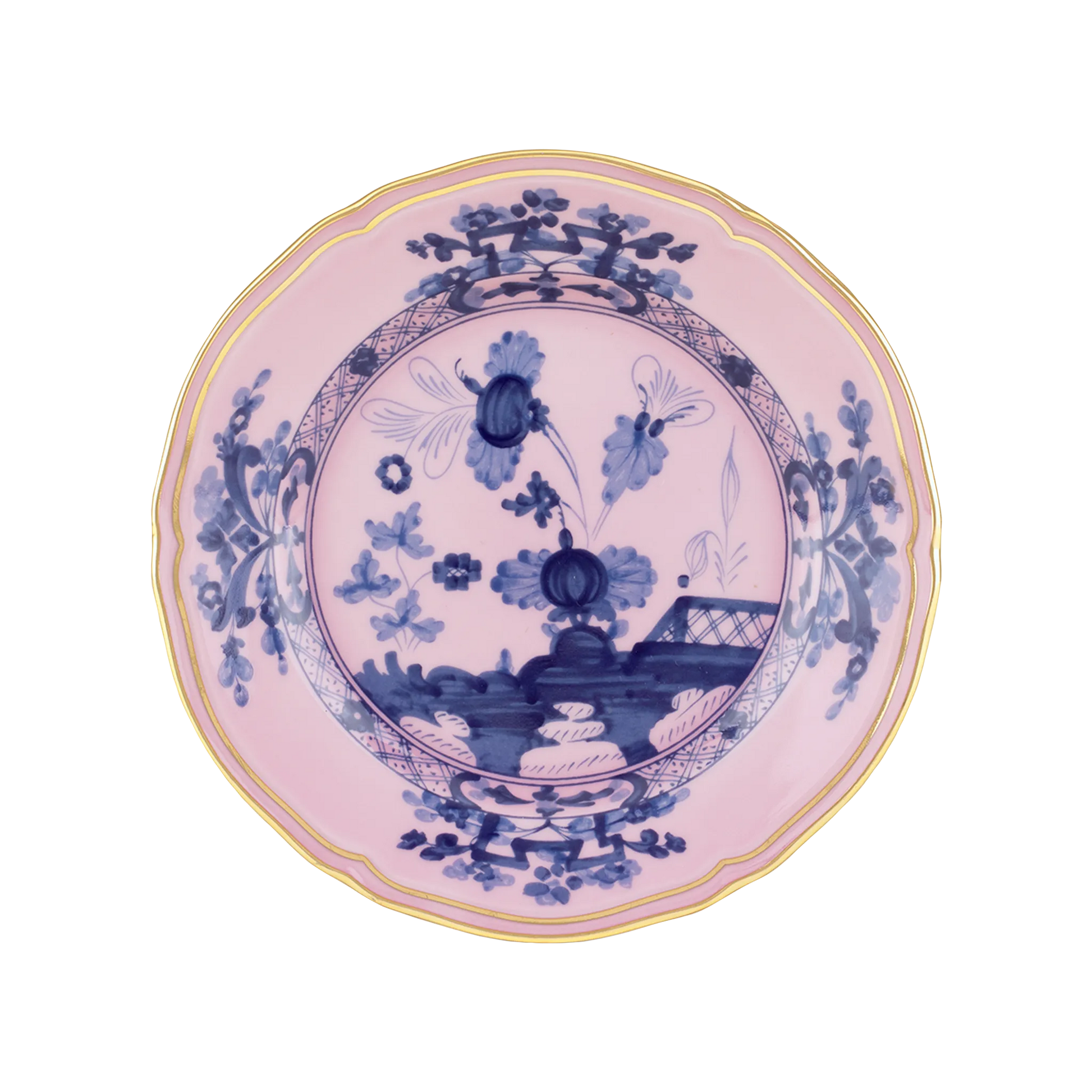 Vista frontal do Sousplat Oriente Italiano Azalea.