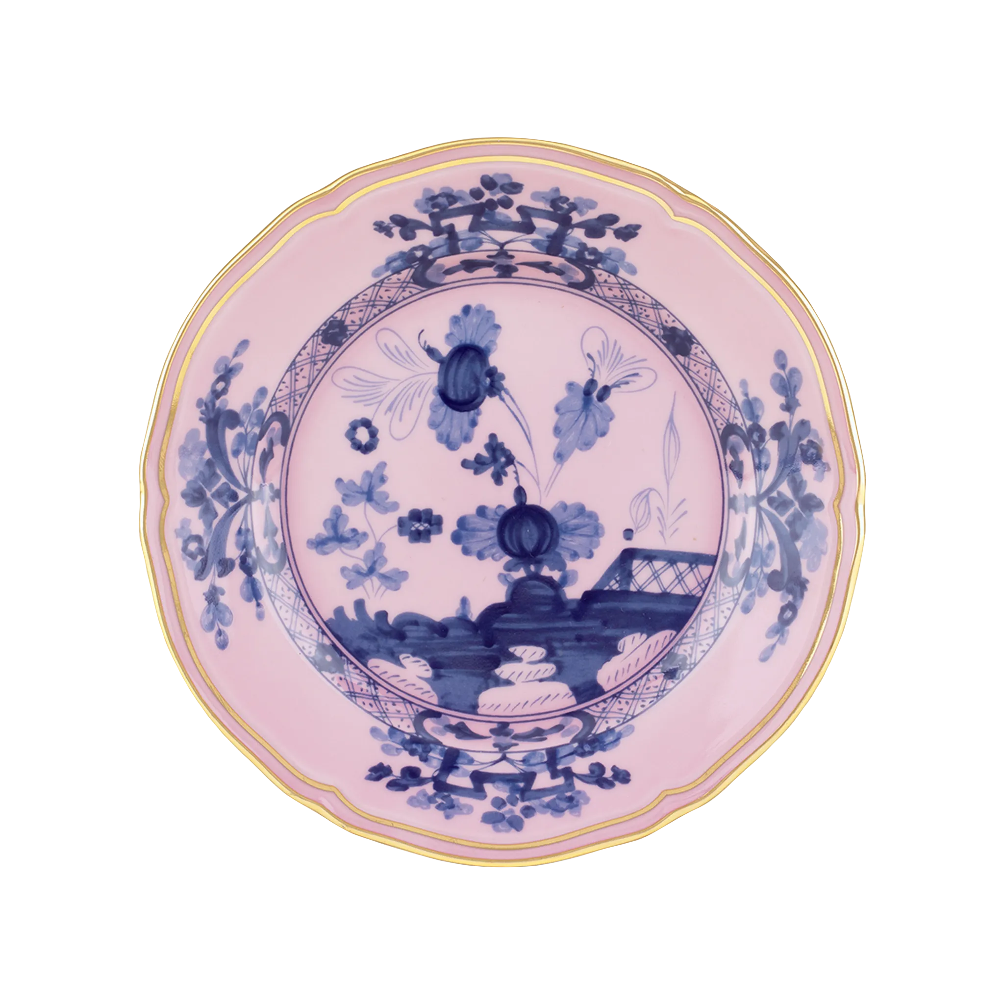 Vista frontal do Sousplat Oriente Italiano Azalea.