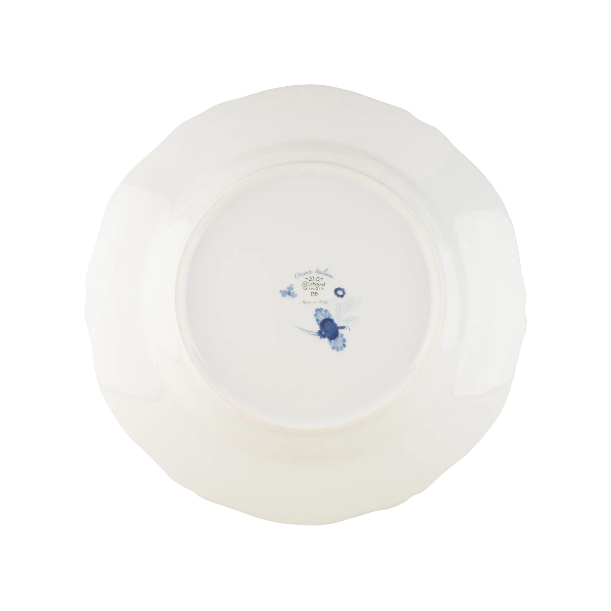 Verso do Sousplat Oriente Italiano Azalea.