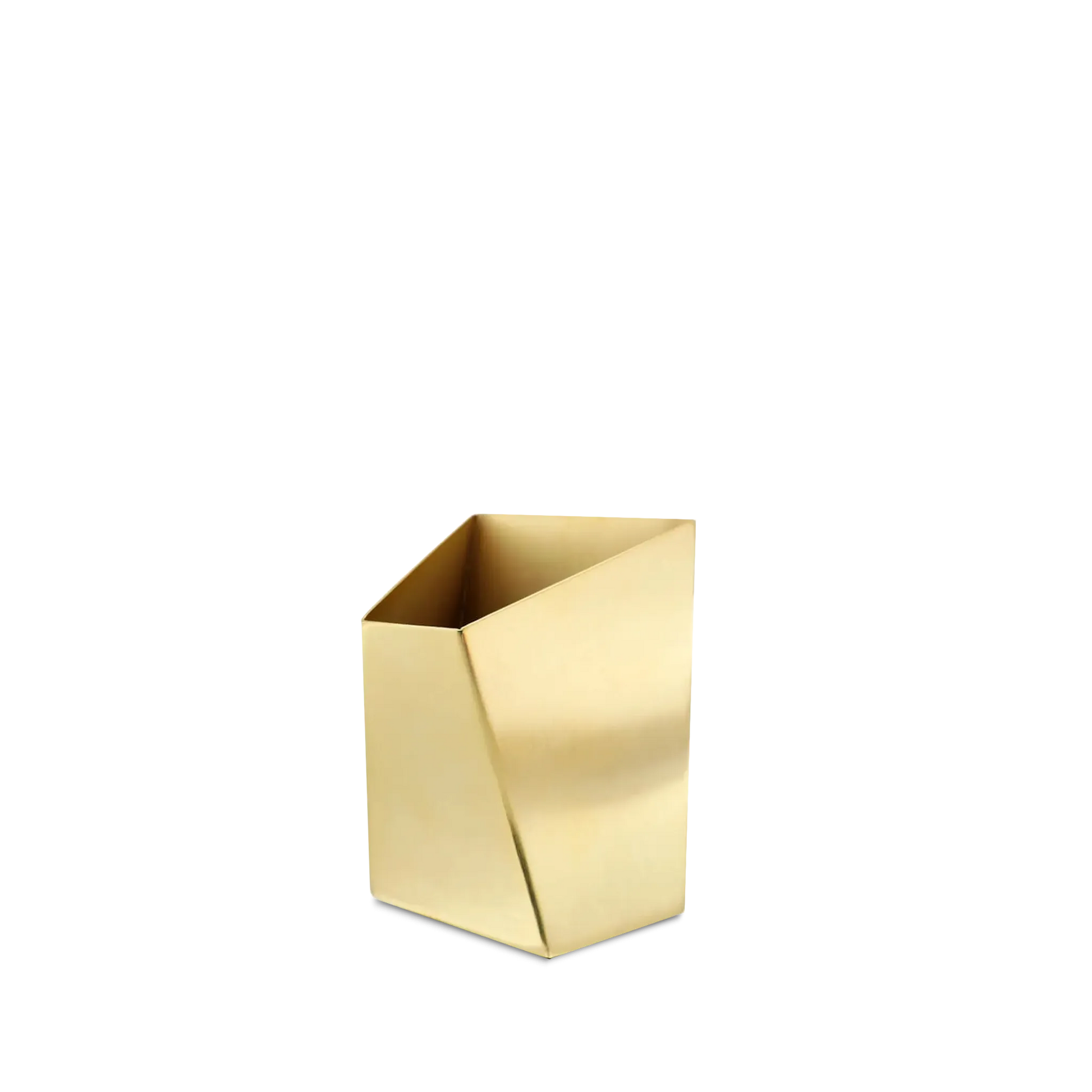 Vaso Baixo Inclinado Origami.