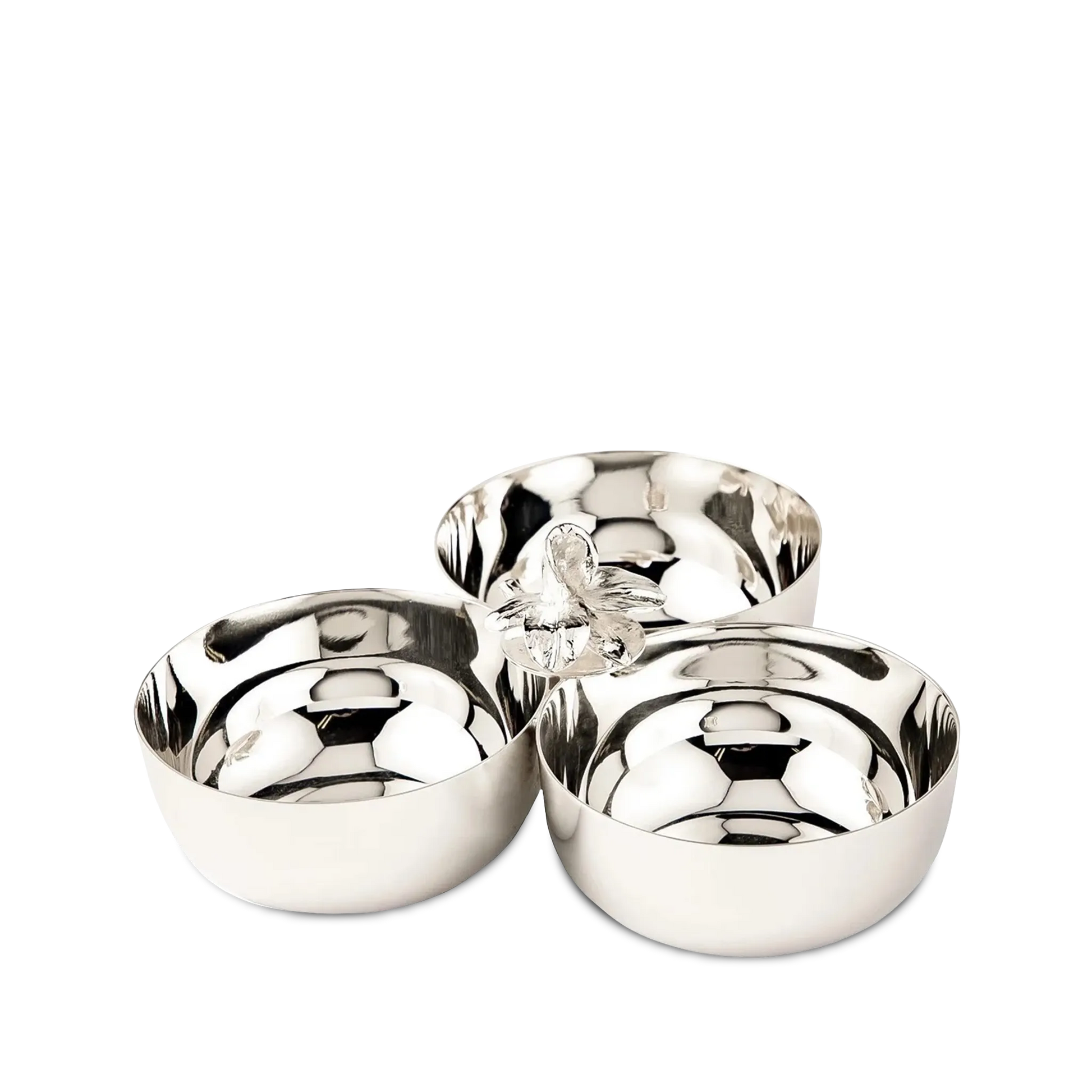 Porta Aperitivo Triplo Prata.