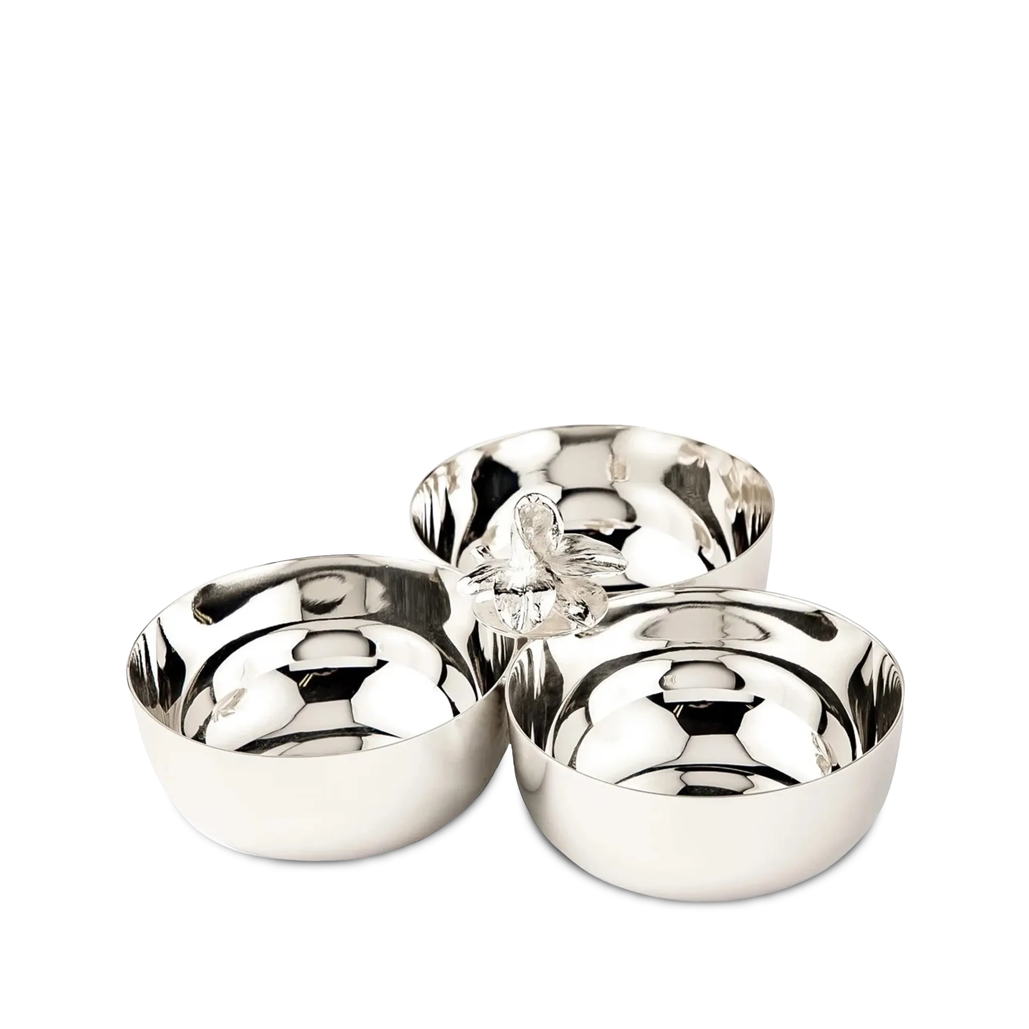 Porta Aperitivo Triplo Prata.