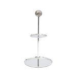 Porta Petit Fours Prata com Pedra.