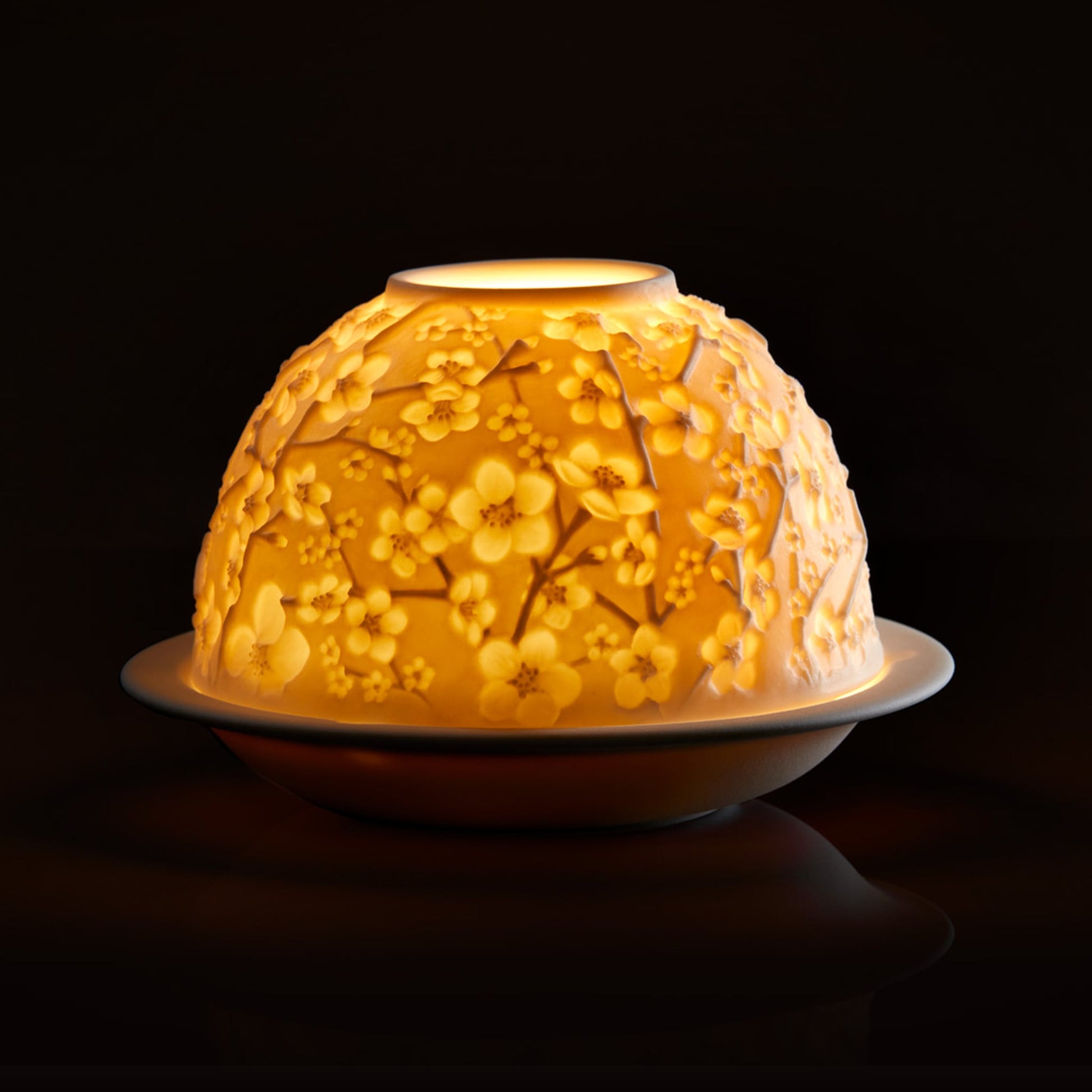 Porta Vela Bernardaud Cerisier En Fleur acesa.