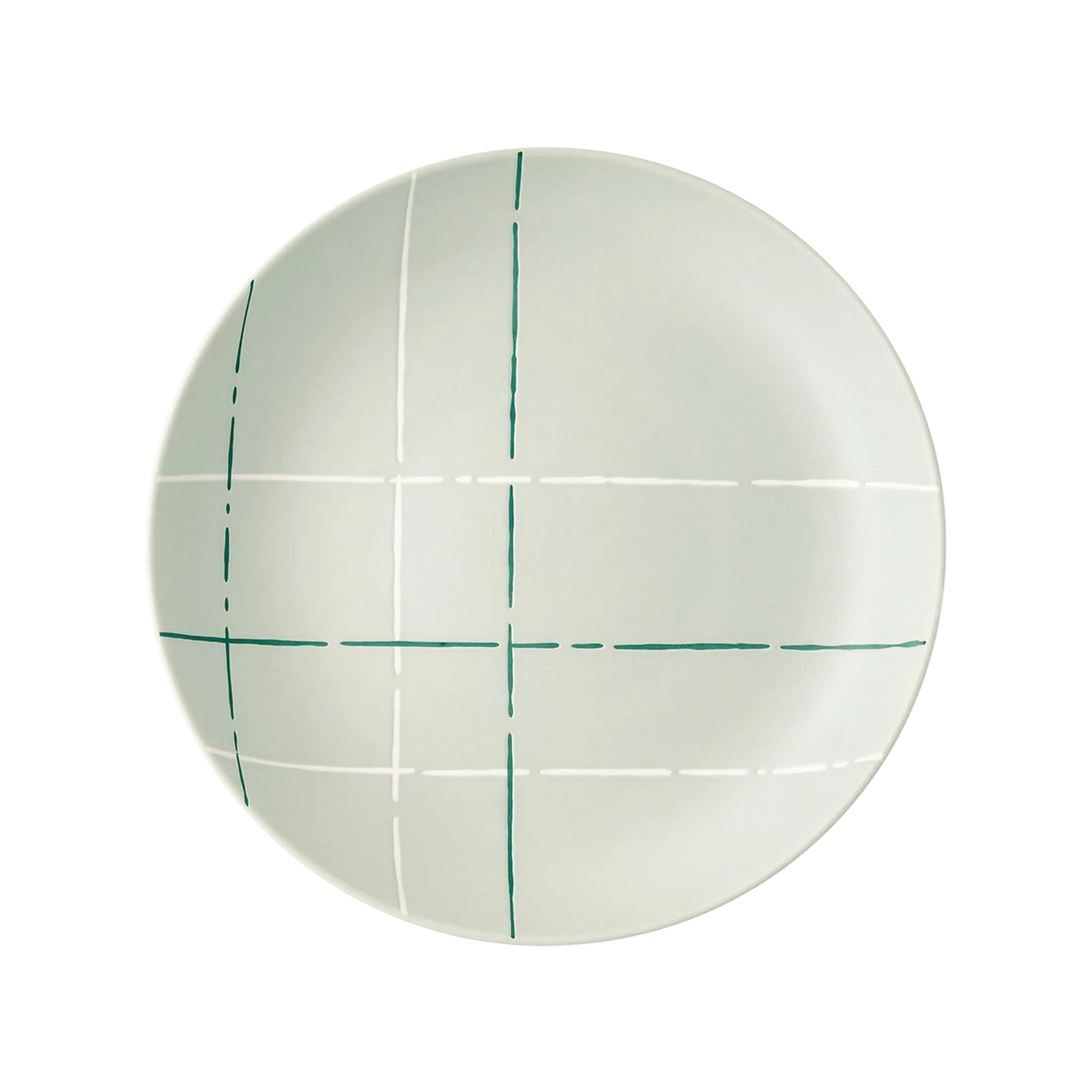 Vista frontal do Prato Fundo Karo Verde Claro.