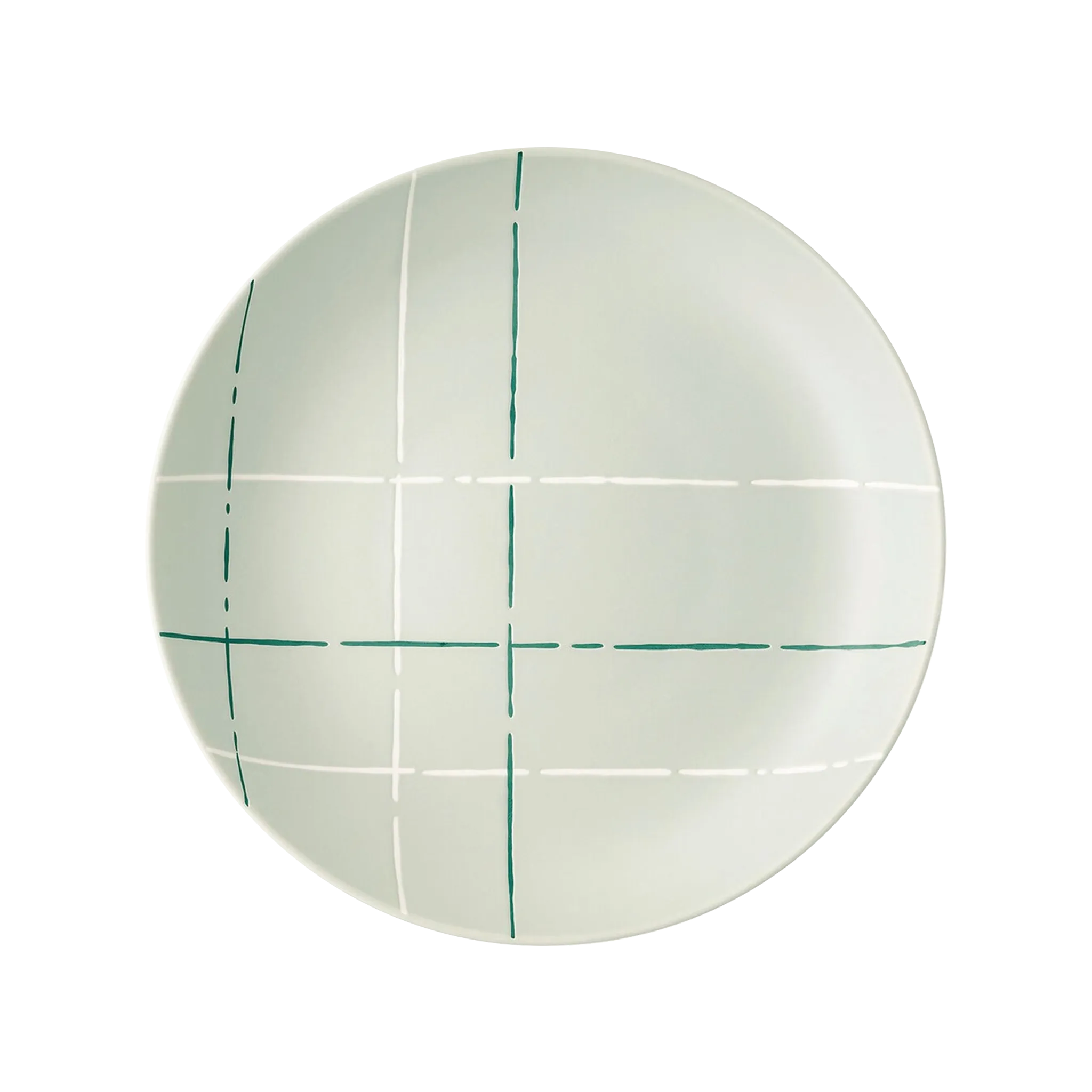 Vista frontal do Prato Fundo Karo Verde Claro.