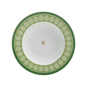 Vista frontal do Prato Fundo Swarovski Verde.