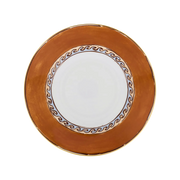 Vista frontal do Prato Fundo Viaggio Di Nettuno Terracota.