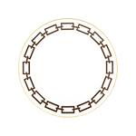 Vista frontal do Prato Massa Catene Ébano.