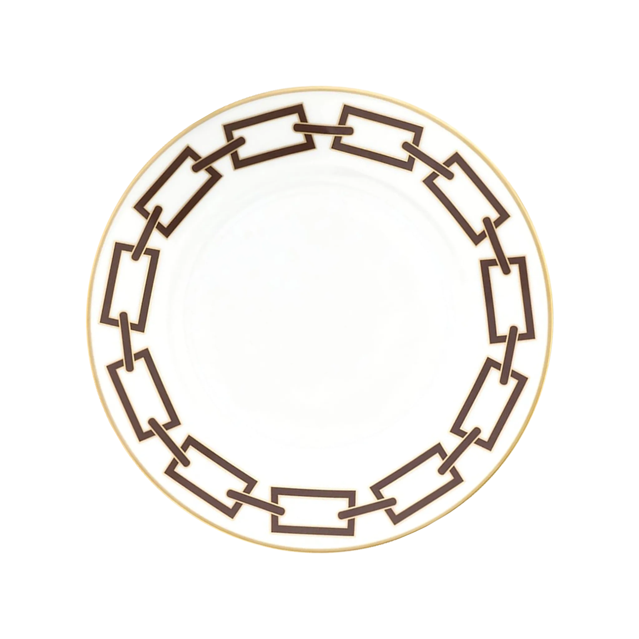 Vista frontal do Prato Pão Catene Ébano.