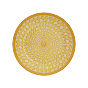 Vista frontal do Prato Pão Swarovski Amarelo.