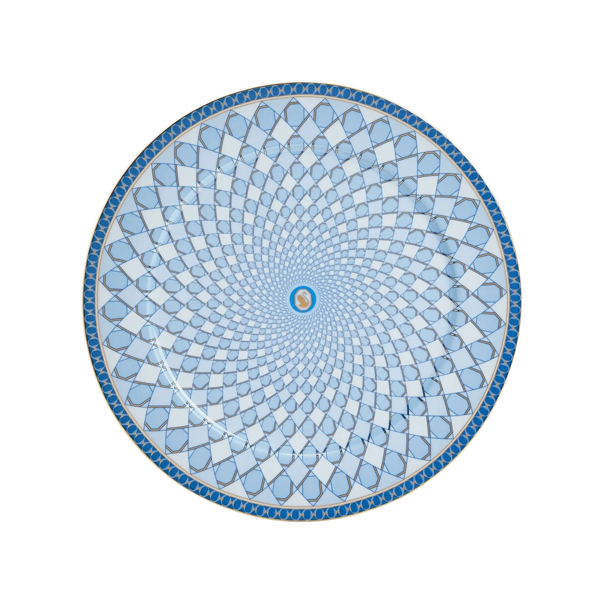 Prato Pão Swarovski Azul.