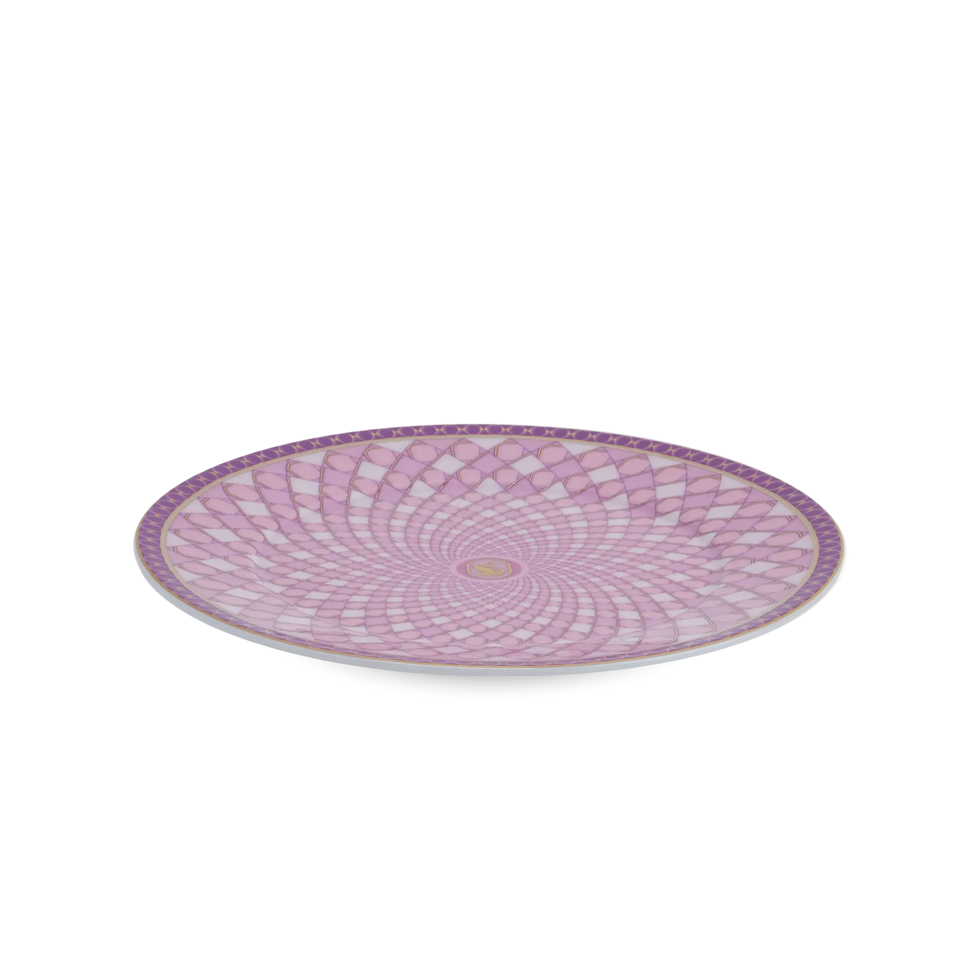 Prato Pão Swarovski Rosa.