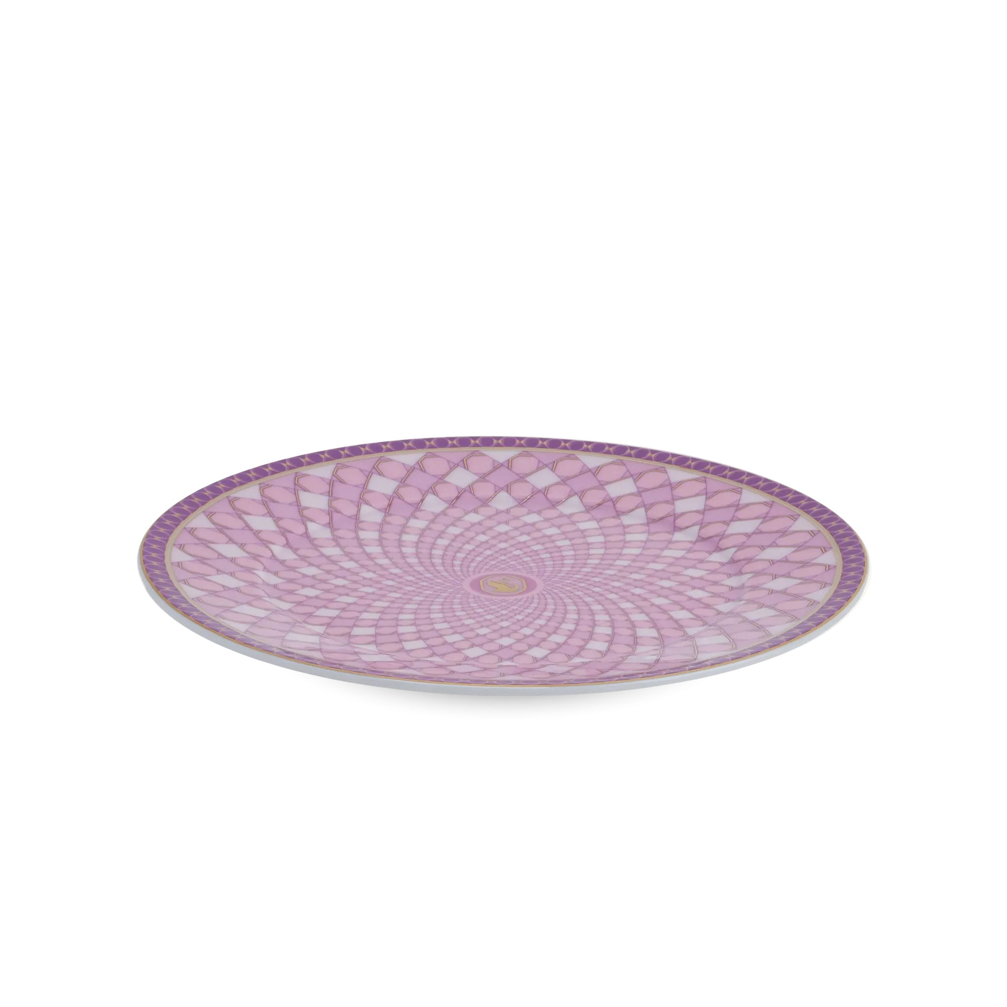 Prato Pão Swarovski Rosa.