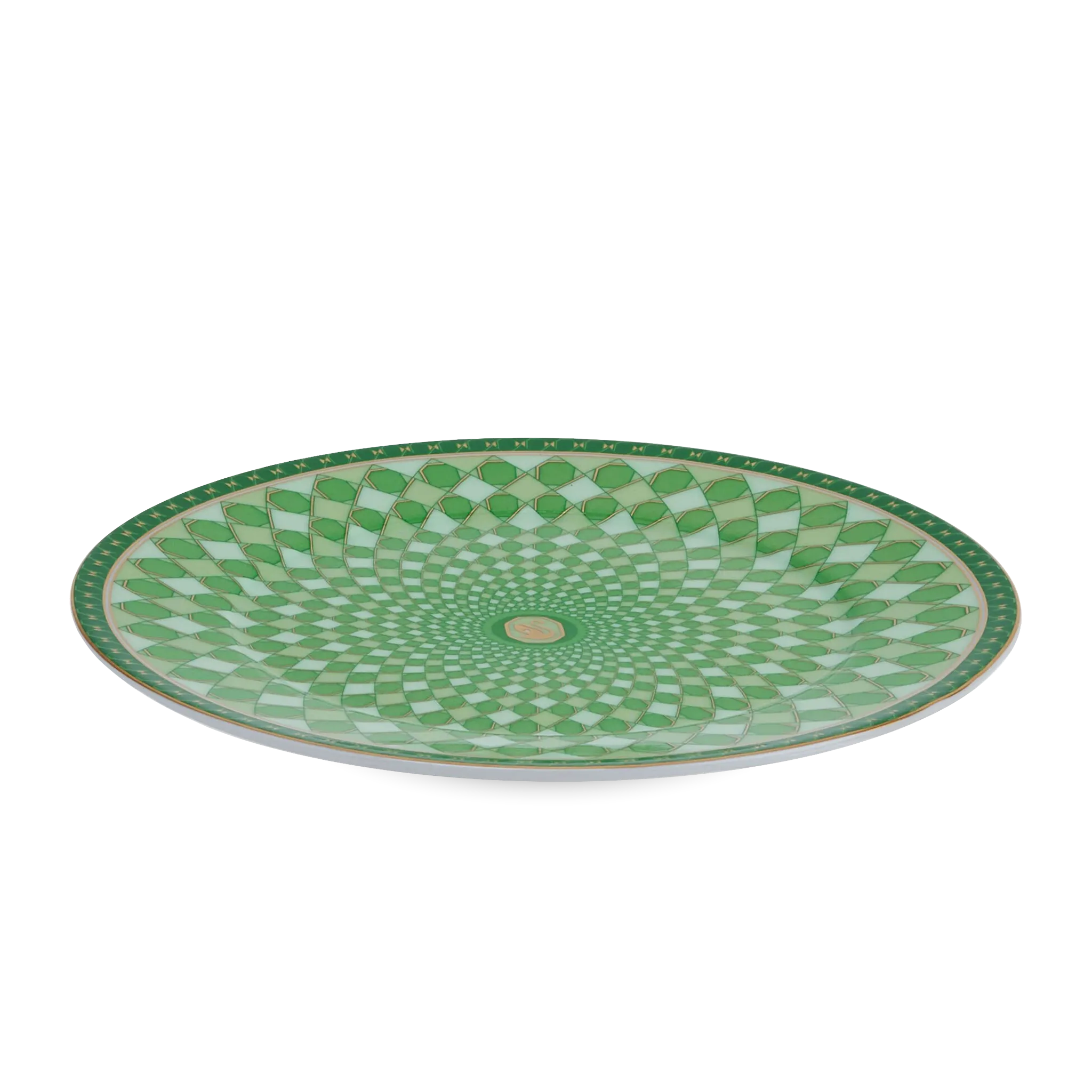 Prato Pão Swarovski Verde.