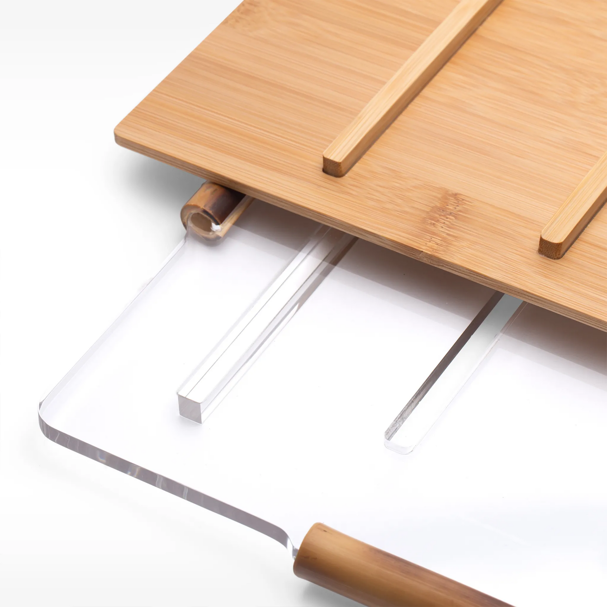 Prato para Bolo Quadrada G Bambu aberto.